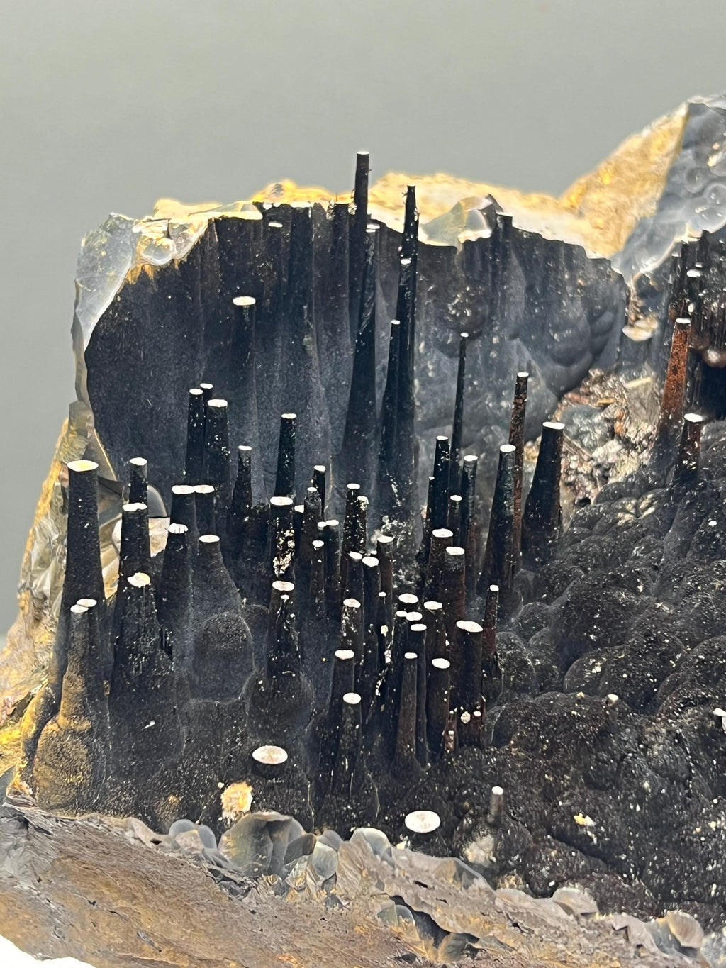 Museum Quality, Large Size Limonite On Stalactite Goethite, For Special Collections - Crystal Gemstone AE 
