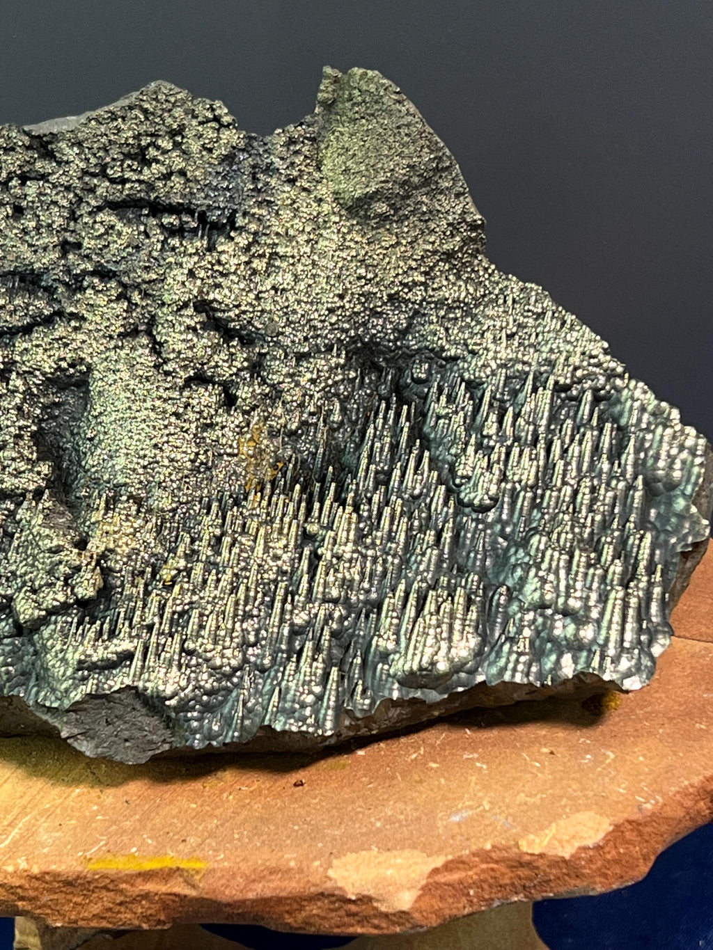 "Museum Grade" Golden Color Botryoidal And Stalactite Formation Goethite Specimen - Crystal Gemstone AE 