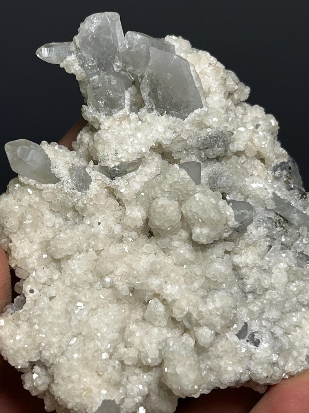 Calcite, Galena And Pyrite With Crystal Quartz - Turkey - Crystal Gemstone AE 
