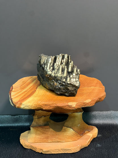 Museum Quality Very Showy Golden Color Stalactite Goethite, For Special Collection Piece - Crystal Gemstone AE 