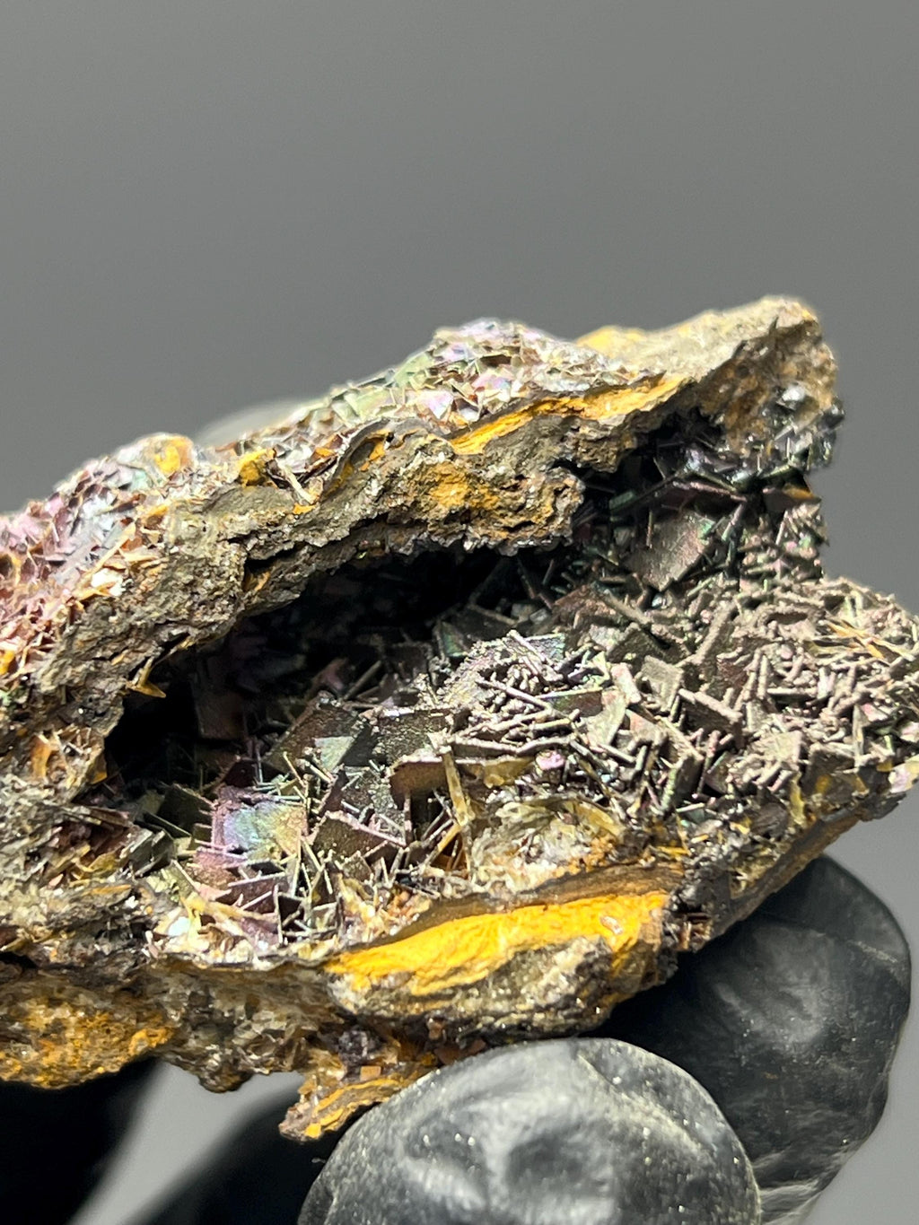 Very Very Unique! Colourful Iridescent Iron Siderite - Crystal Gemstone AE 