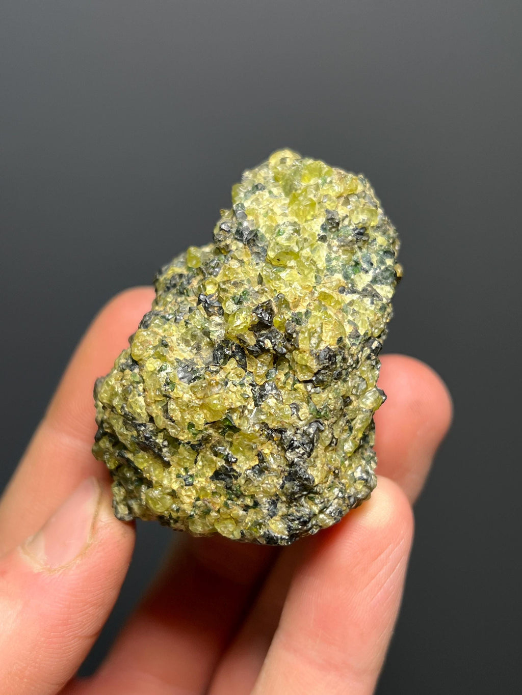 Olivine (Micro Sample) Specimen, 142gram - Crystal Gemstone AE 