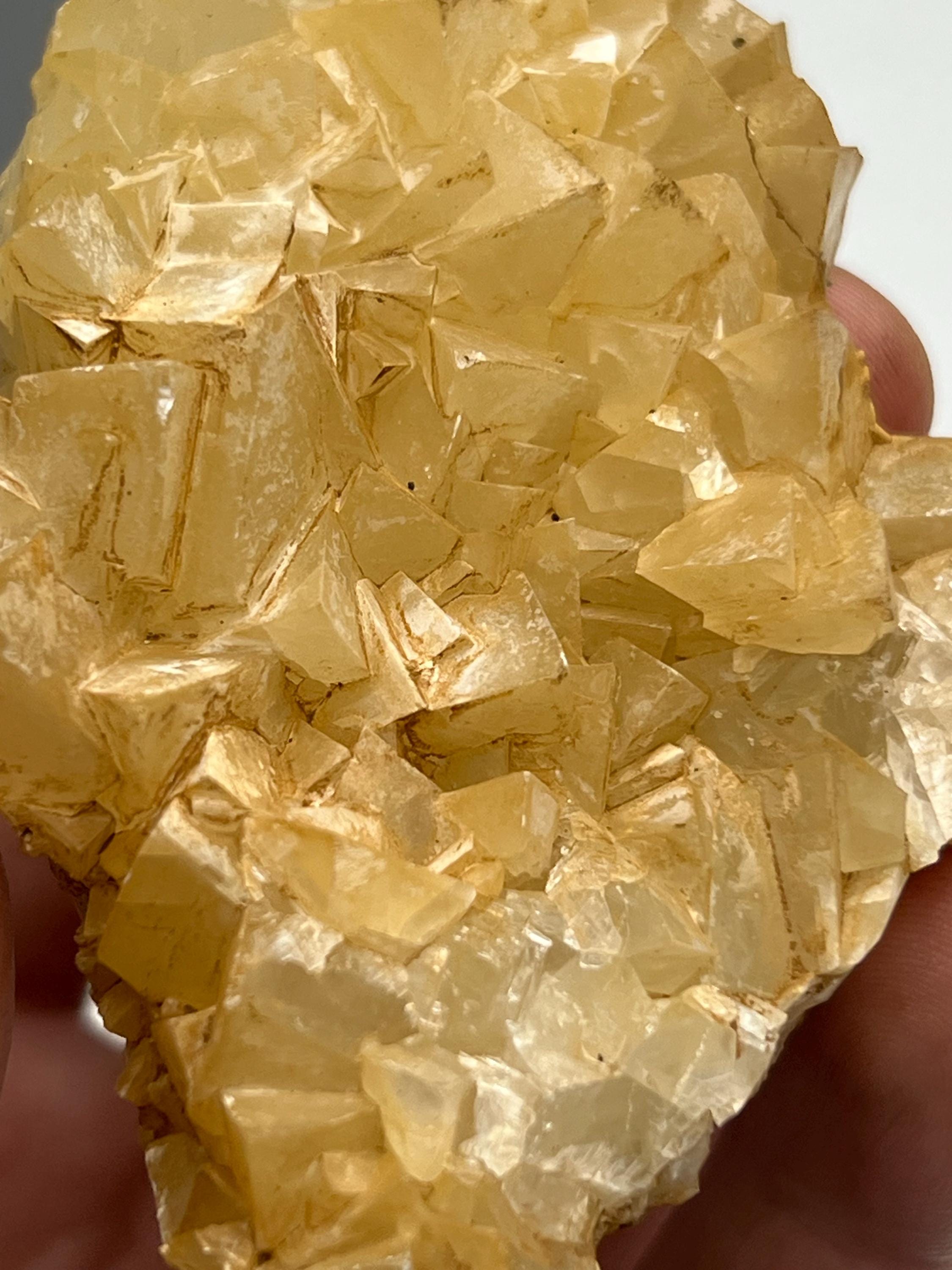 Orange Crystal Calcite Mineral, From Turkey - Crystal Gemstone AE 