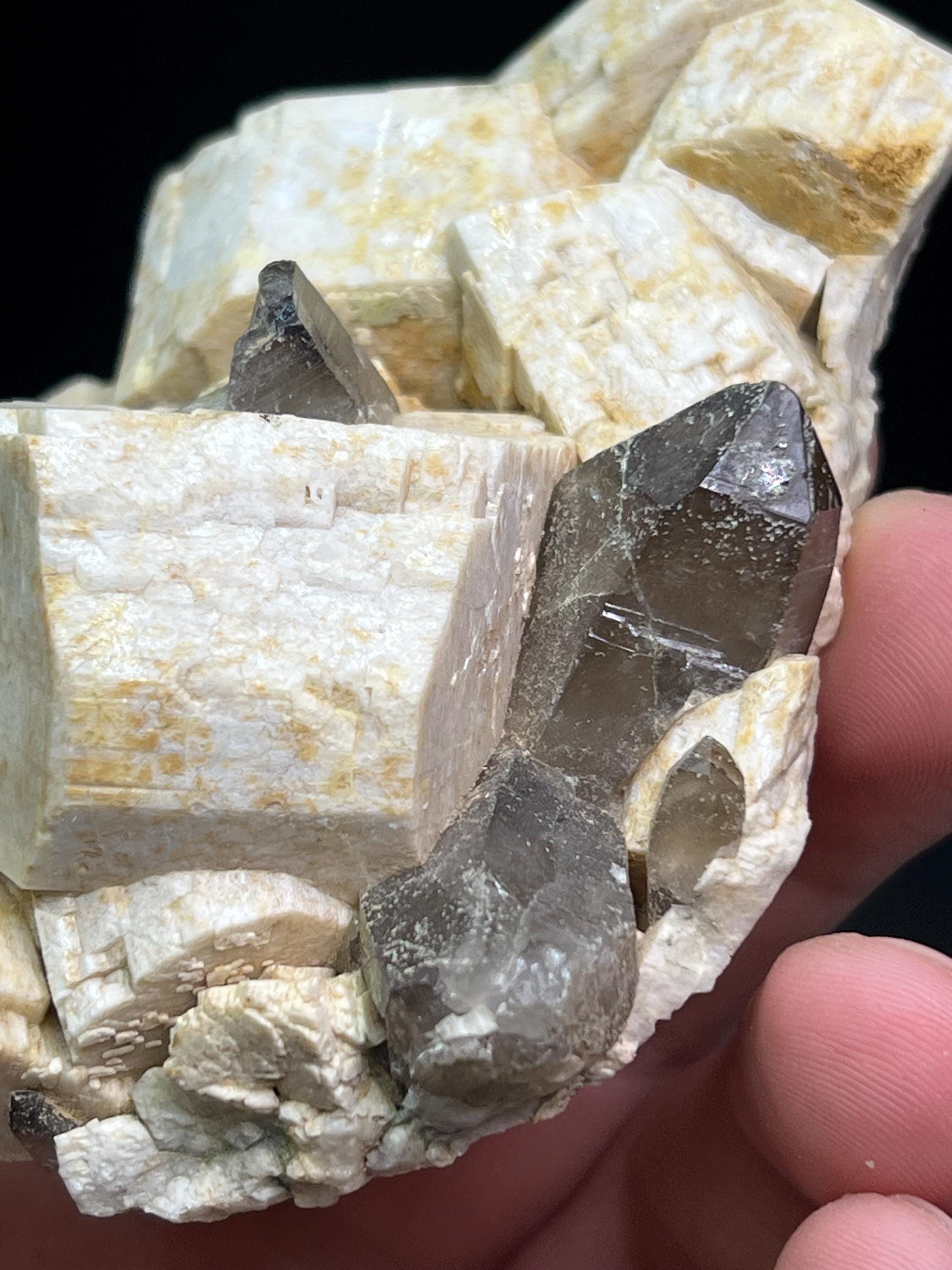 Smoky Quartz With Dolomite - Crystal Gemstone AE 