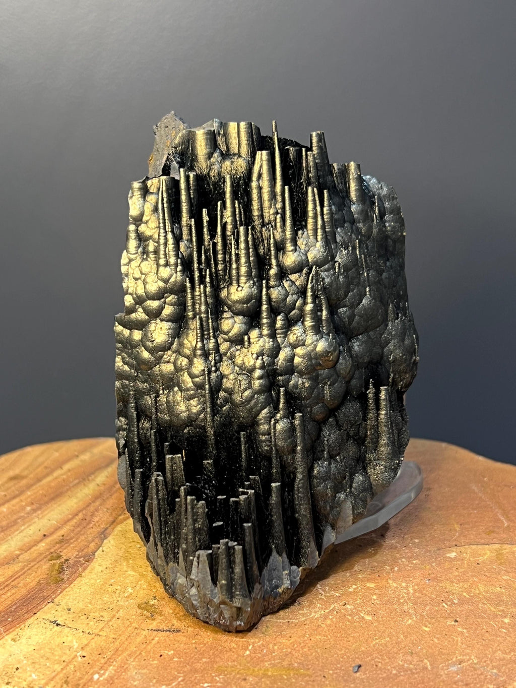 Museum Quality, Very Showy Golden Color Stalactite Goethite Specimen, For Special Collection - Crystal Gemstone AE 