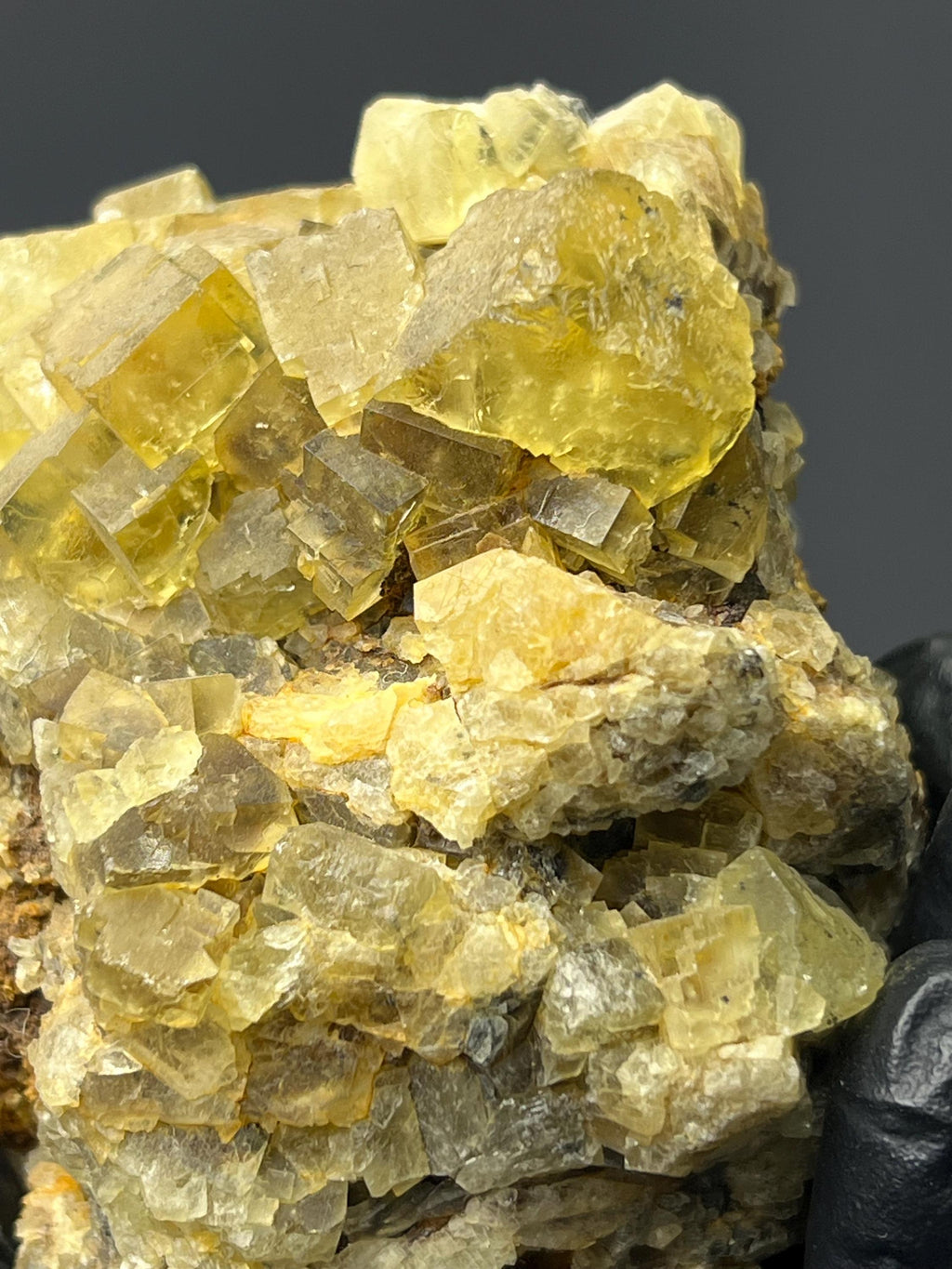 Yellow Cubic Fluorite Specimen - Crystal Gemstone AE 
