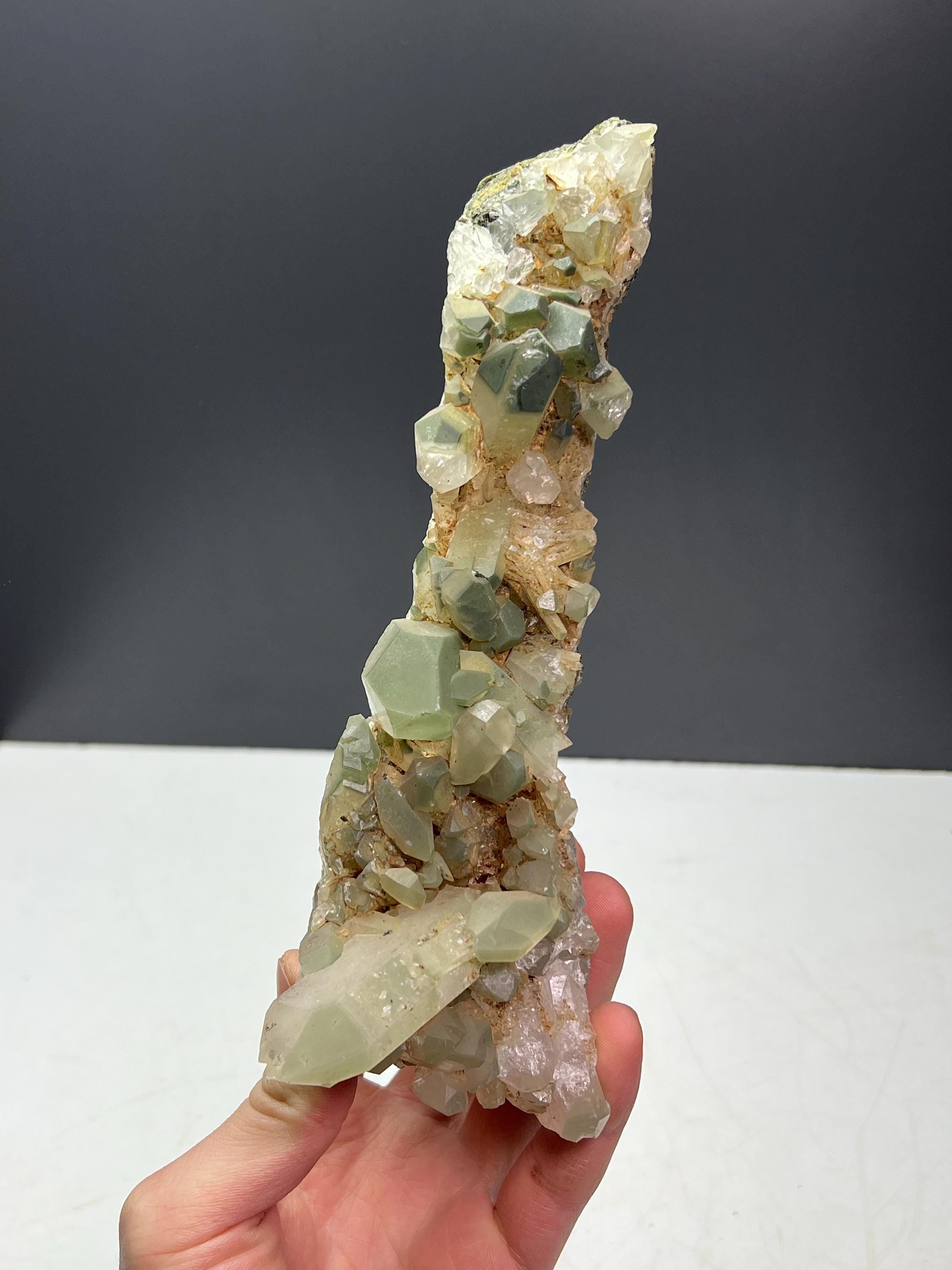 Chlorite Quartz Specimen - Crystal Gemstone AE 