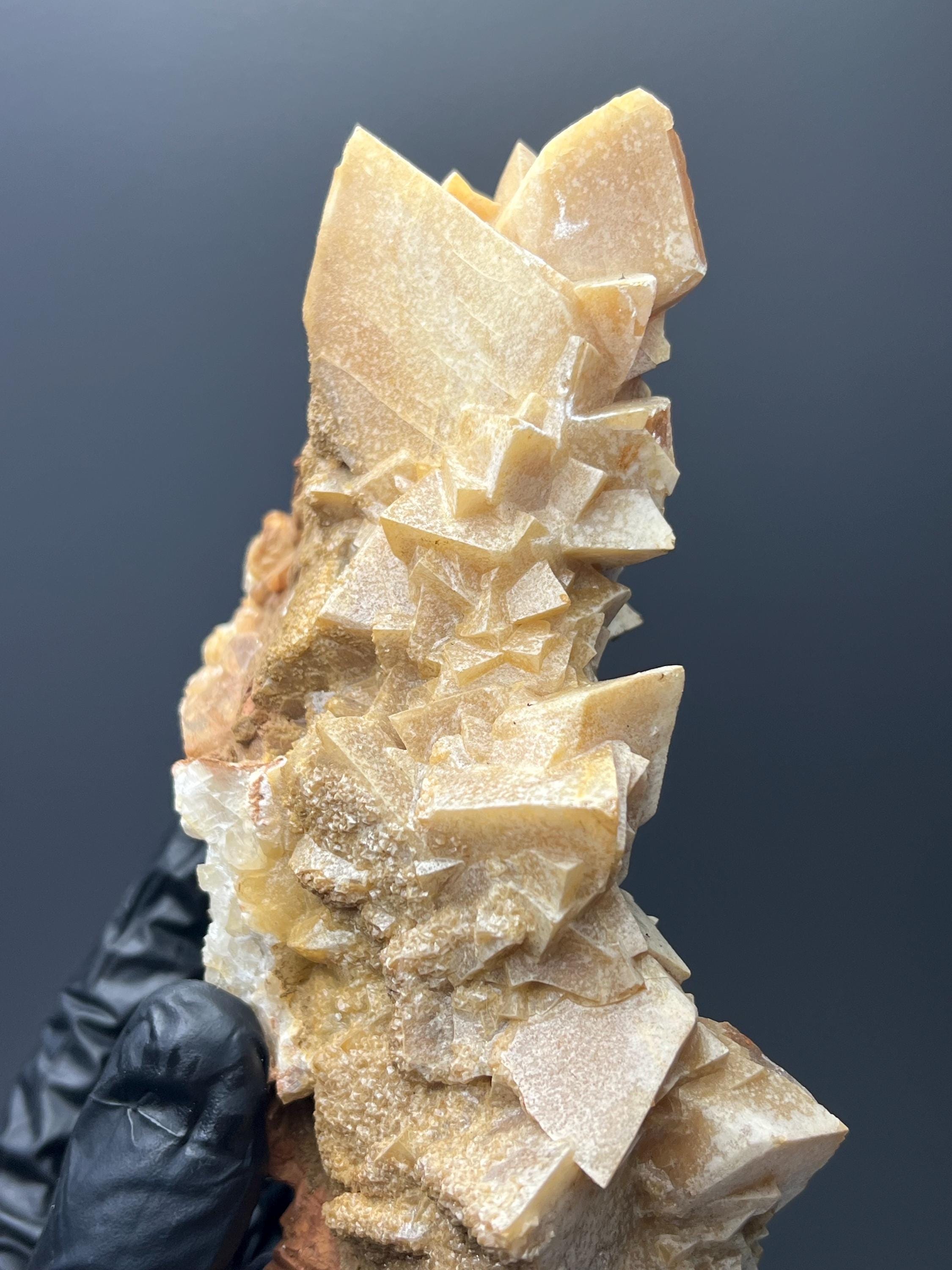 Orange Crystal Calcite Specimen - Kayseri, Turkey - Crystal Gemstone AE 