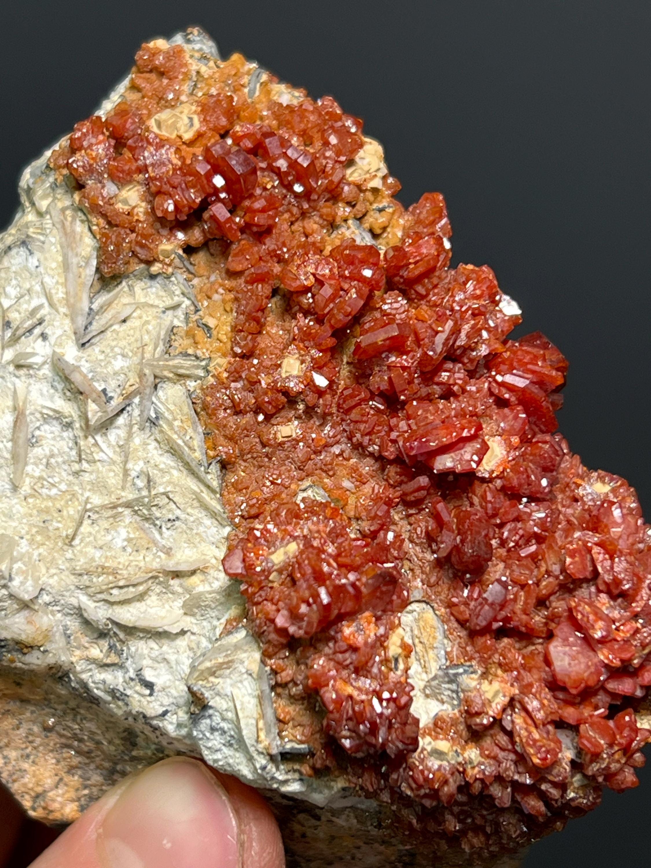 Vanadinite Specimen - Morocco - Crystal Gemstone AE 