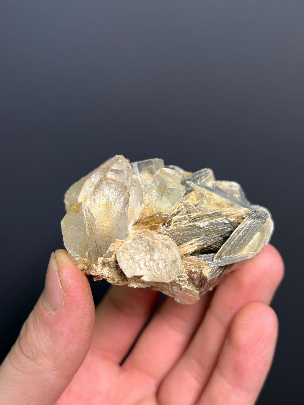 Aquamarine And Muscovite With Quartz - Pakistan - Crystal Gemstone AE 