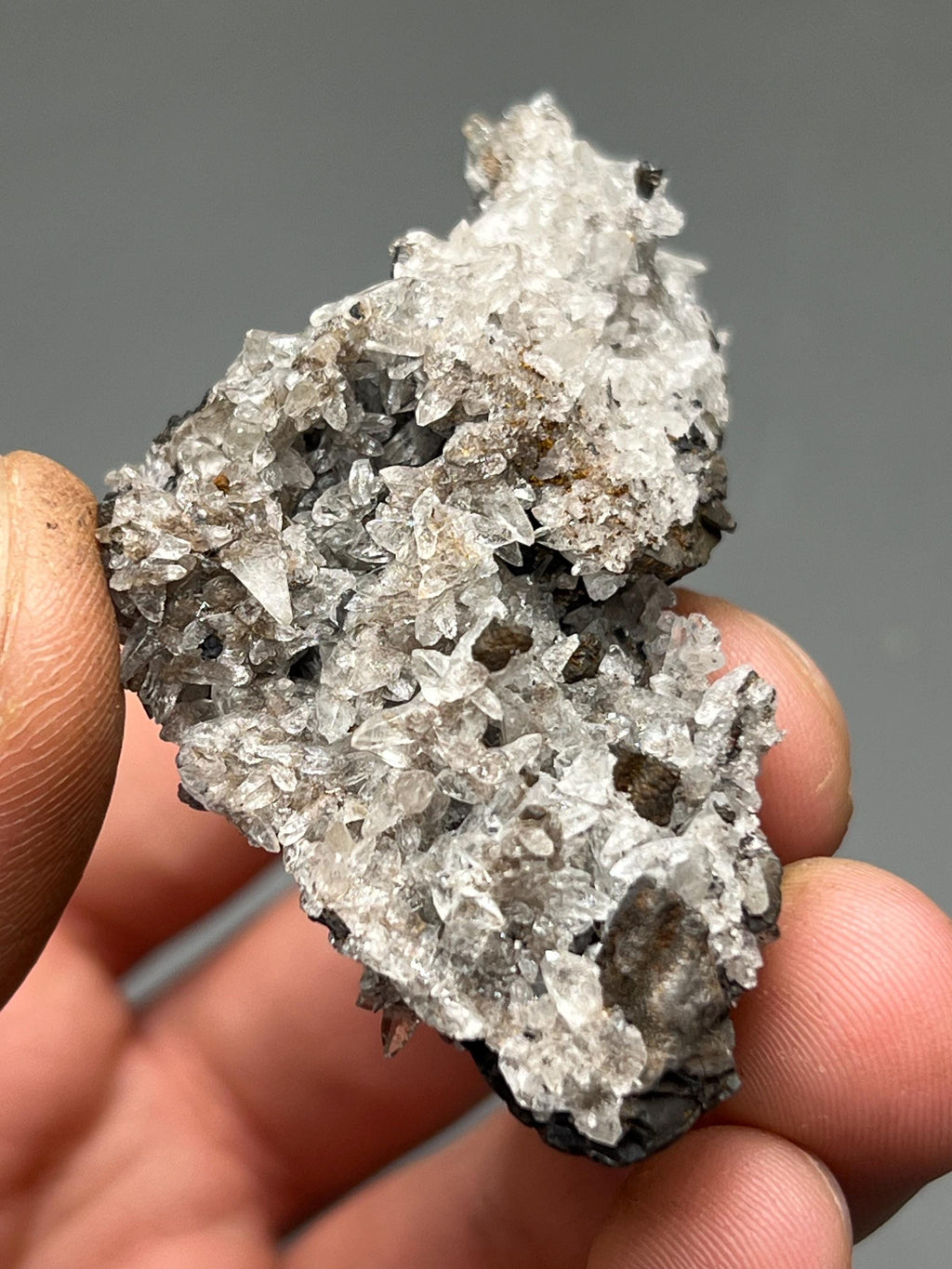 Very Special, Crystal Calcite On Hematite, From Turkey - Crystal Gemstone AE 