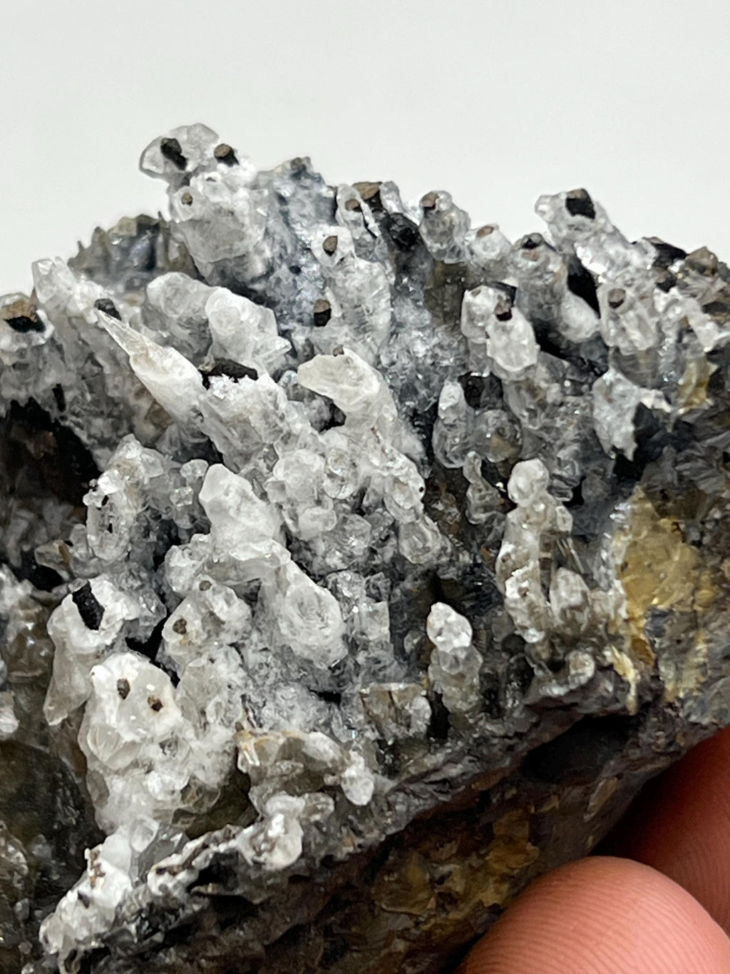 Museum quality, Very showy crystal calcite on stalactite hematite, special collections piece - Crystal Gemstone AE 