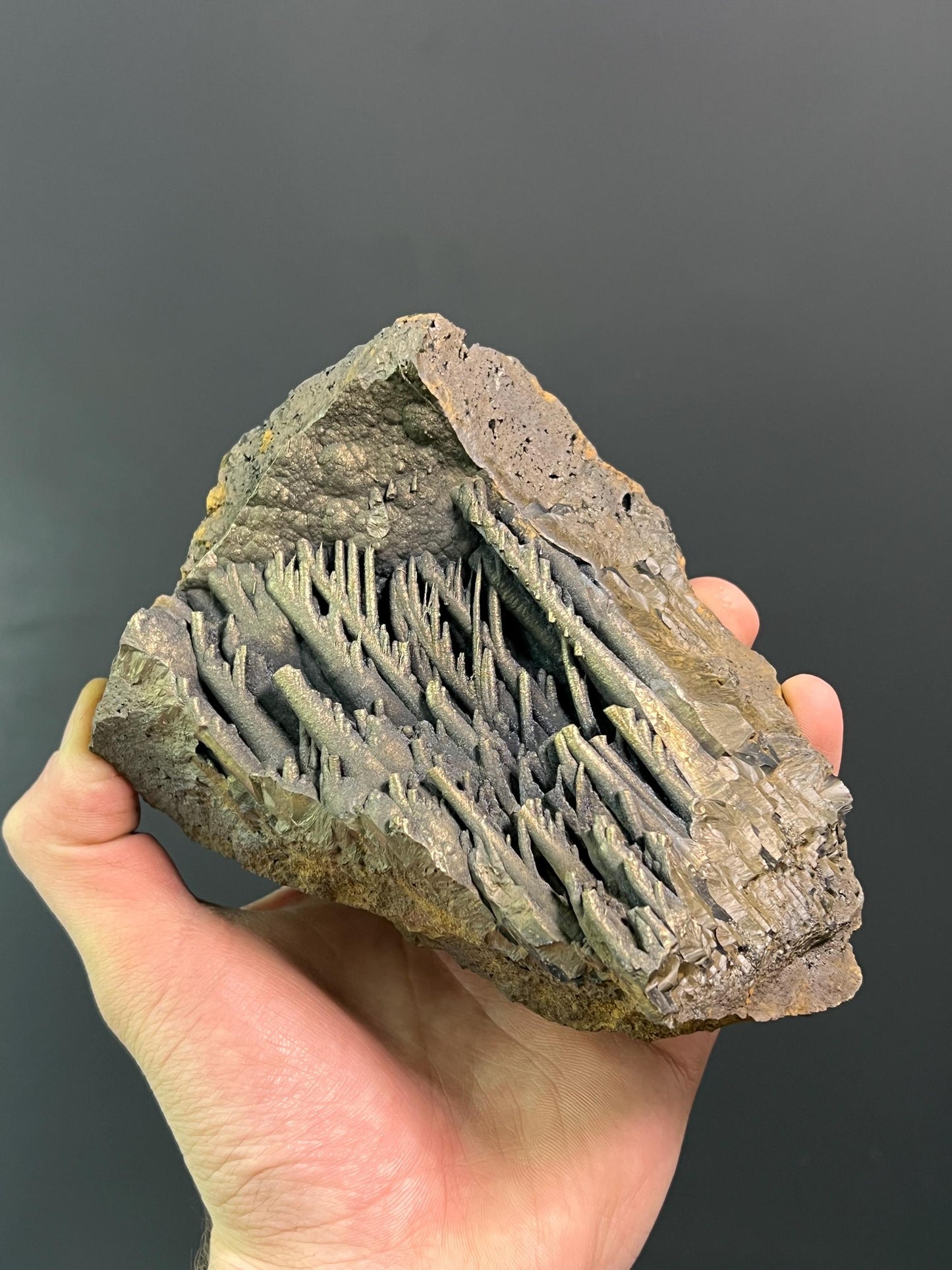 Museum Quality Very Special Golden Color Stalactite Goethite - Crystal Gemstone AE 