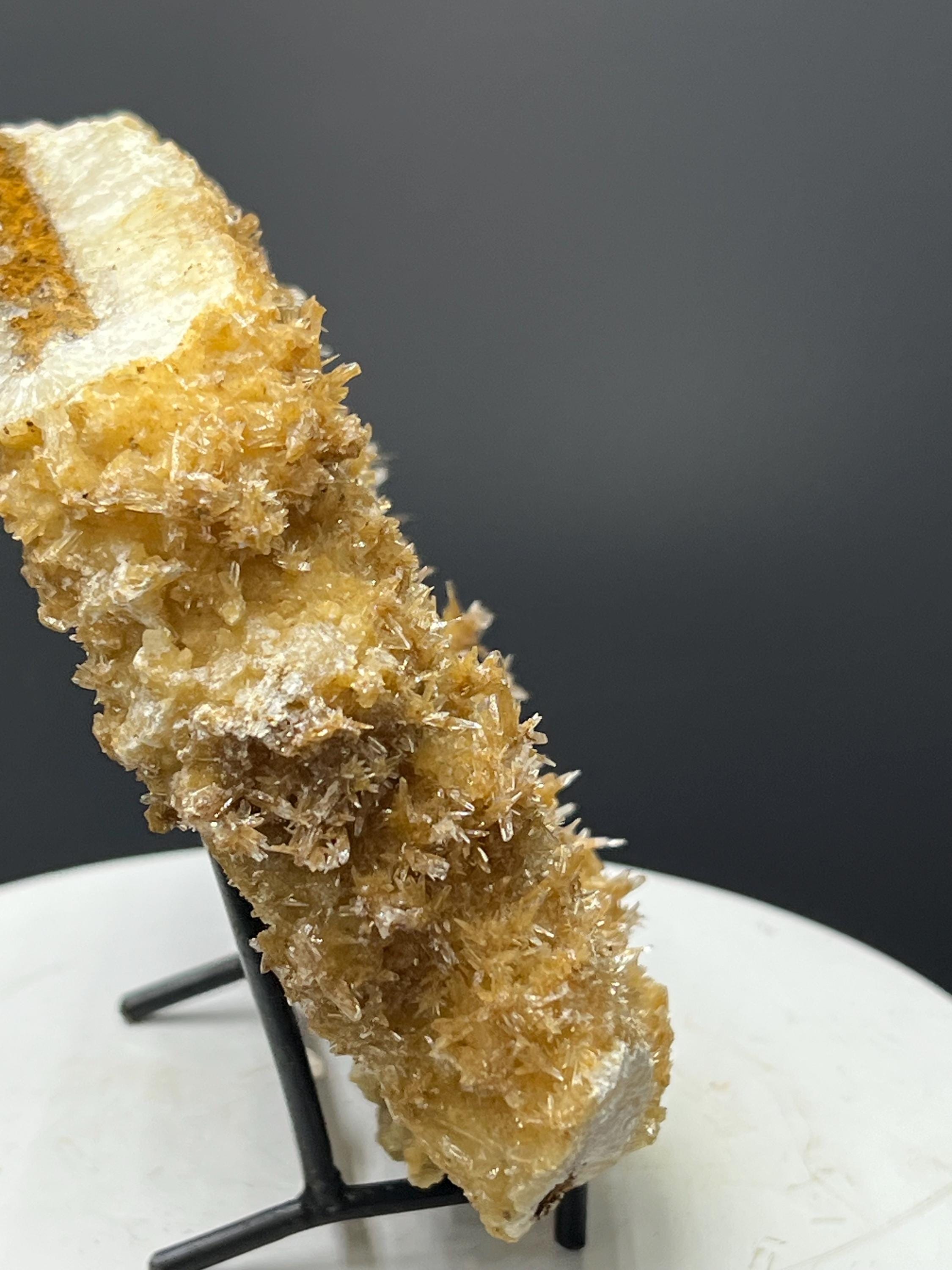 Feather Orange Crystal Calcite Specimen - Crystal Gemstone AE 
