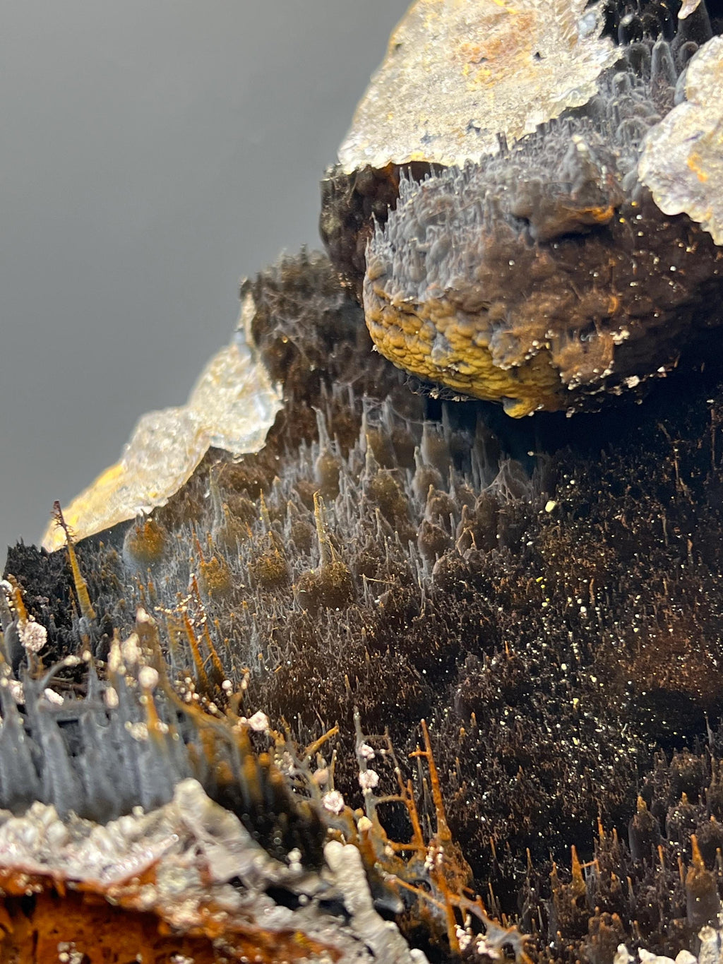 Museum Grade, Cave Shaped Limonite And Specularite On Stalactite Goethite Specimen, For Special Collection - Crystal Gemstone AE 