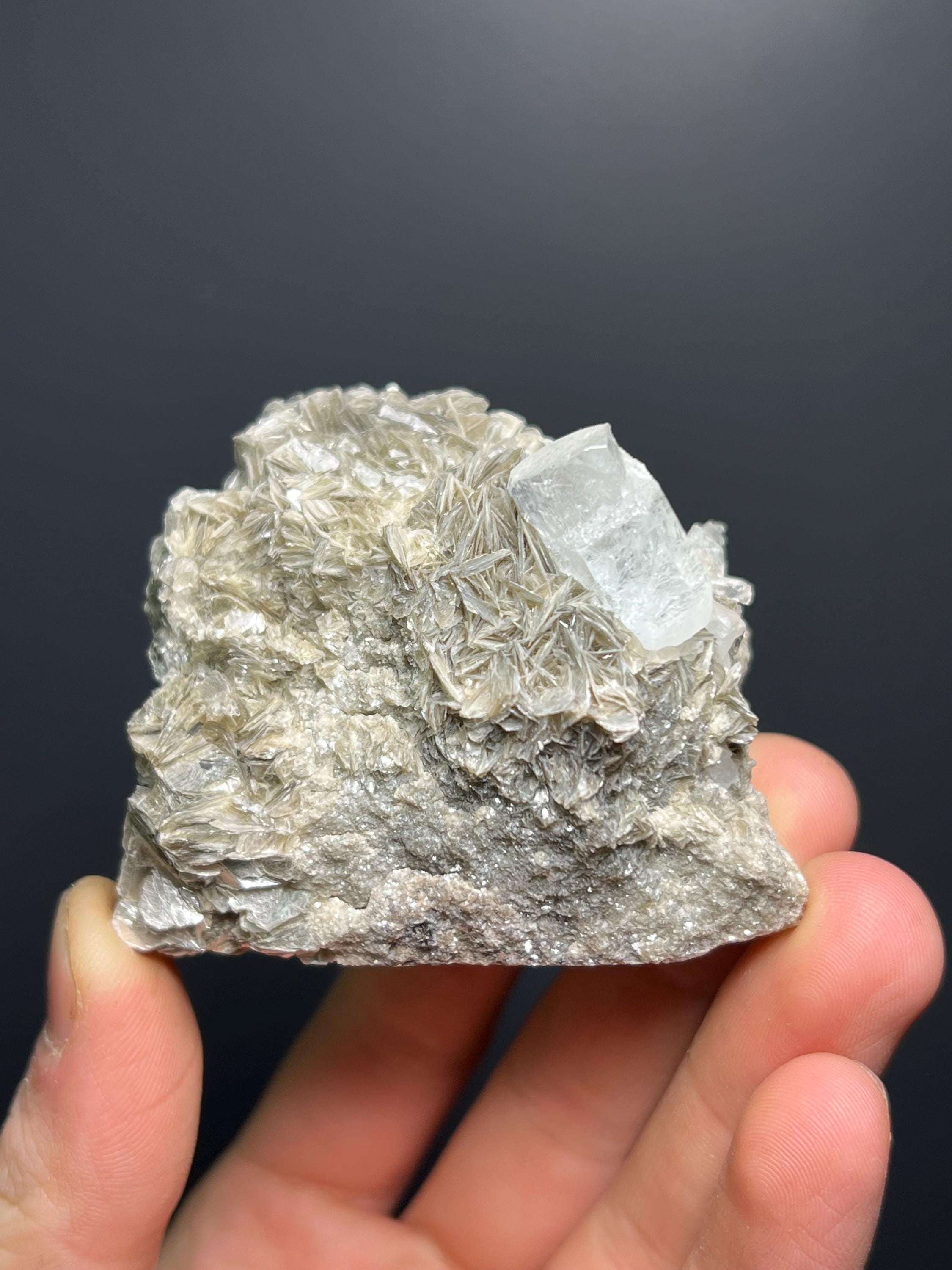 Aquamarine And Muscovite With Topaz - Pakistan - Crystal Gemstone AE 