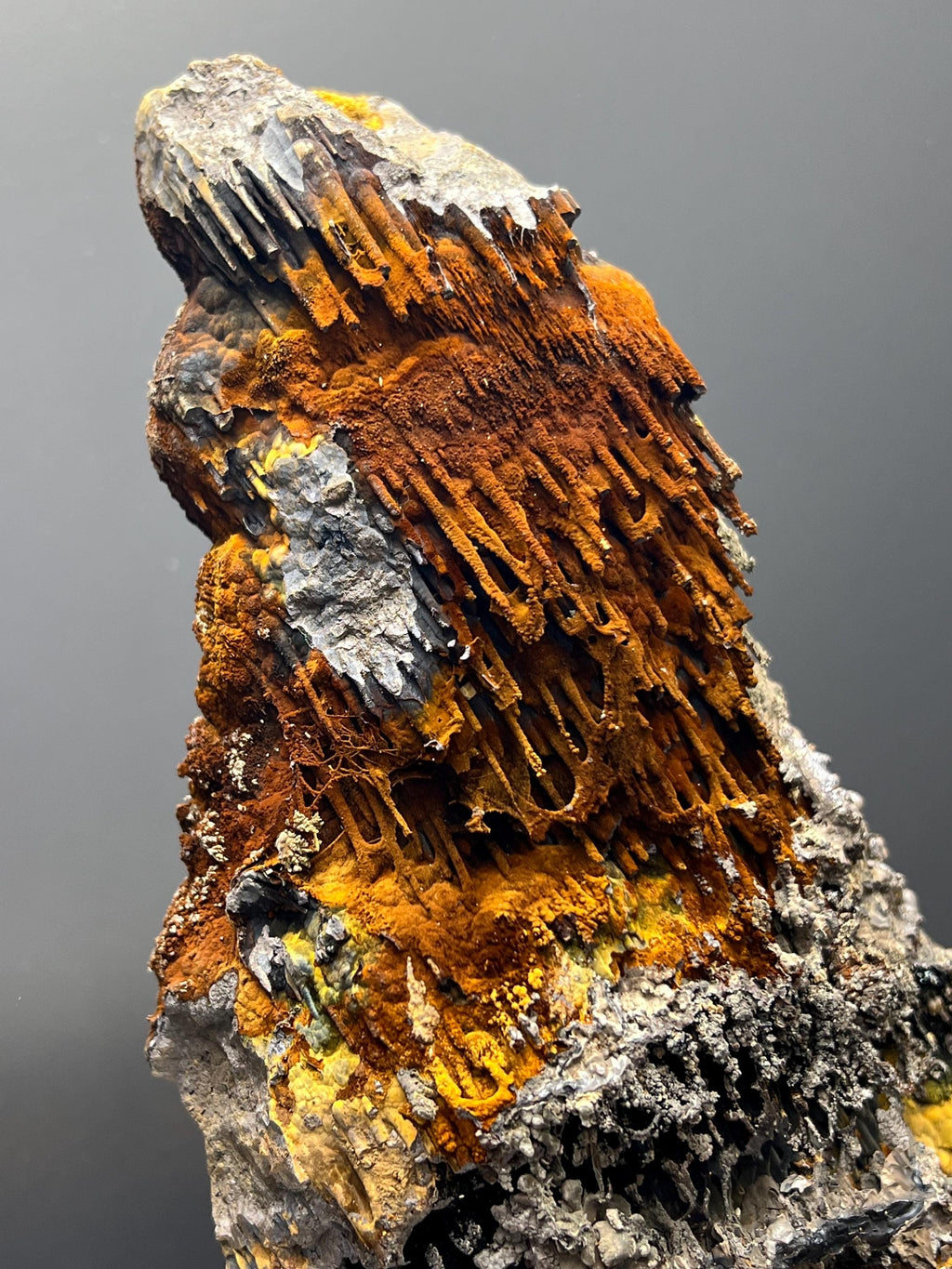 Museum Quality! Very Special Limonite And Specularite With Stalactite Goethite Specimen, For Special Collection - Crystal Gemstone AE 