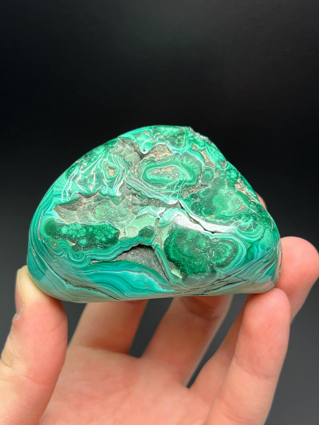 Polished Malachite Specimen - Crystal Gemstone AE 