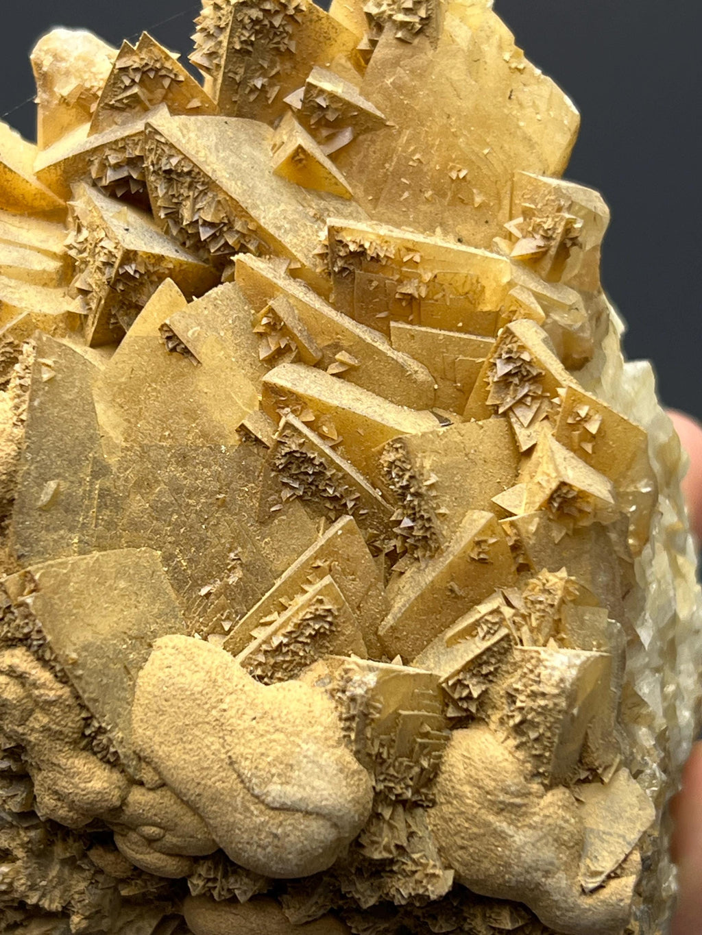 Orange Crystal Calcite Specimen - Crystal Gemstone AE 