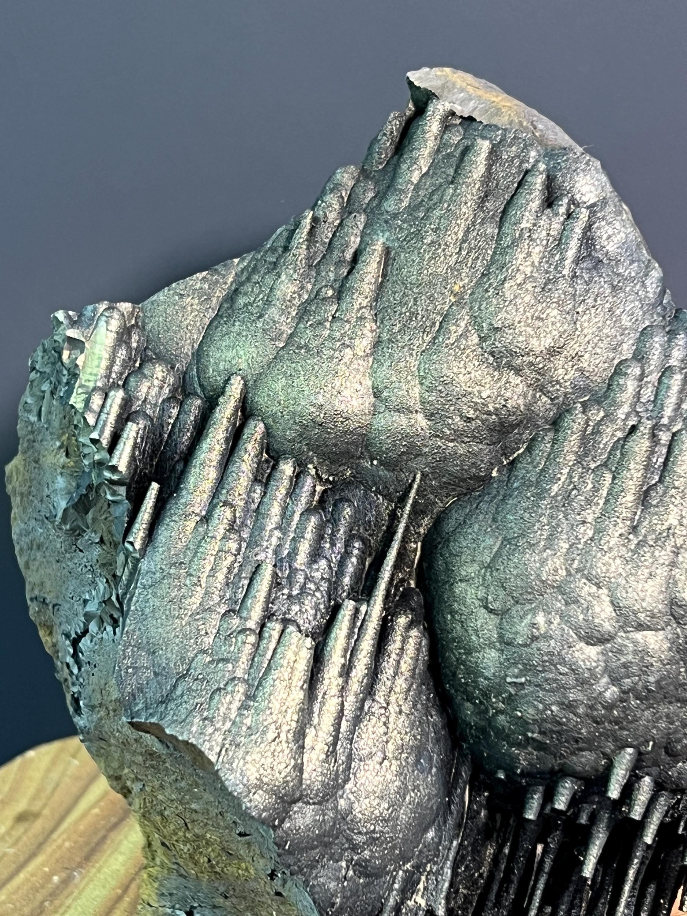 "Museum Grade" Golden Color Stalactite Goethite - Crystal Gemstone AE 