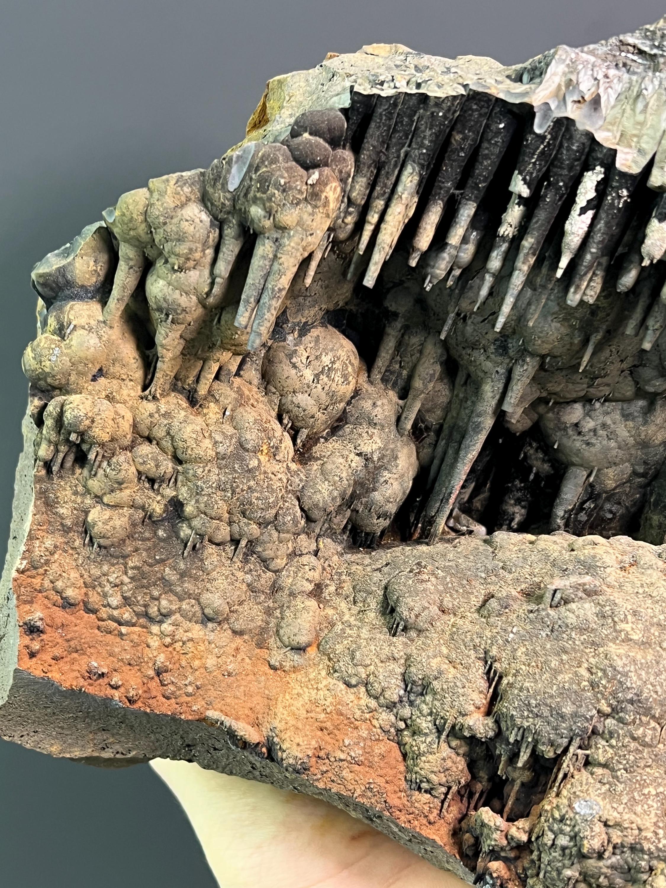 Museum Grade Large Size Limonite And Specularite With Stalactite Goethite - Crystal Gemstone AE 
