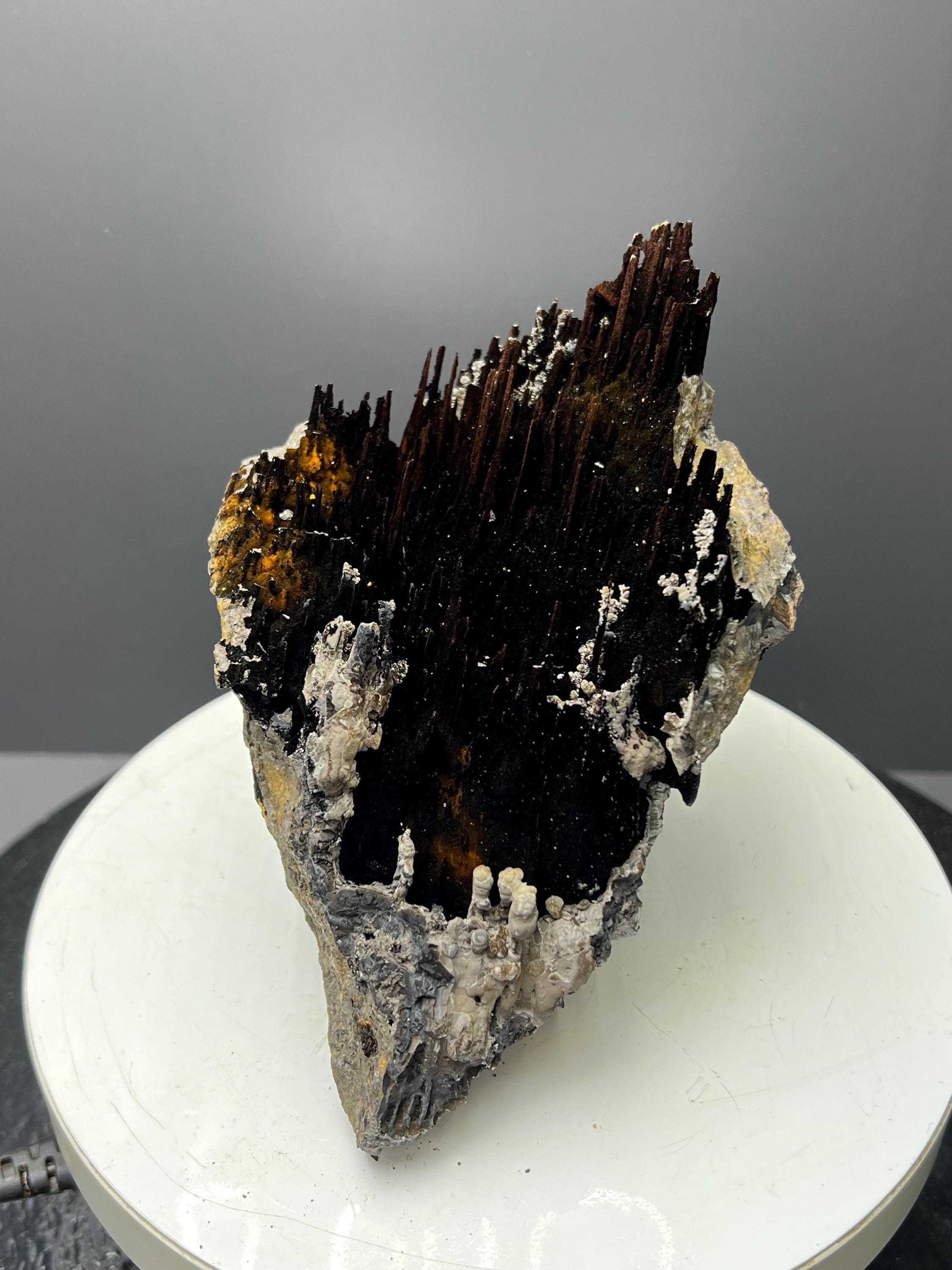 Very Showy Limonite And Specularite With Stalactite Goethite Specimen, For Special Collection - Crystal Gemstone AE 