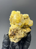 Yellow Cubic Fluorite Specimen - Crystal Gemstone AE 