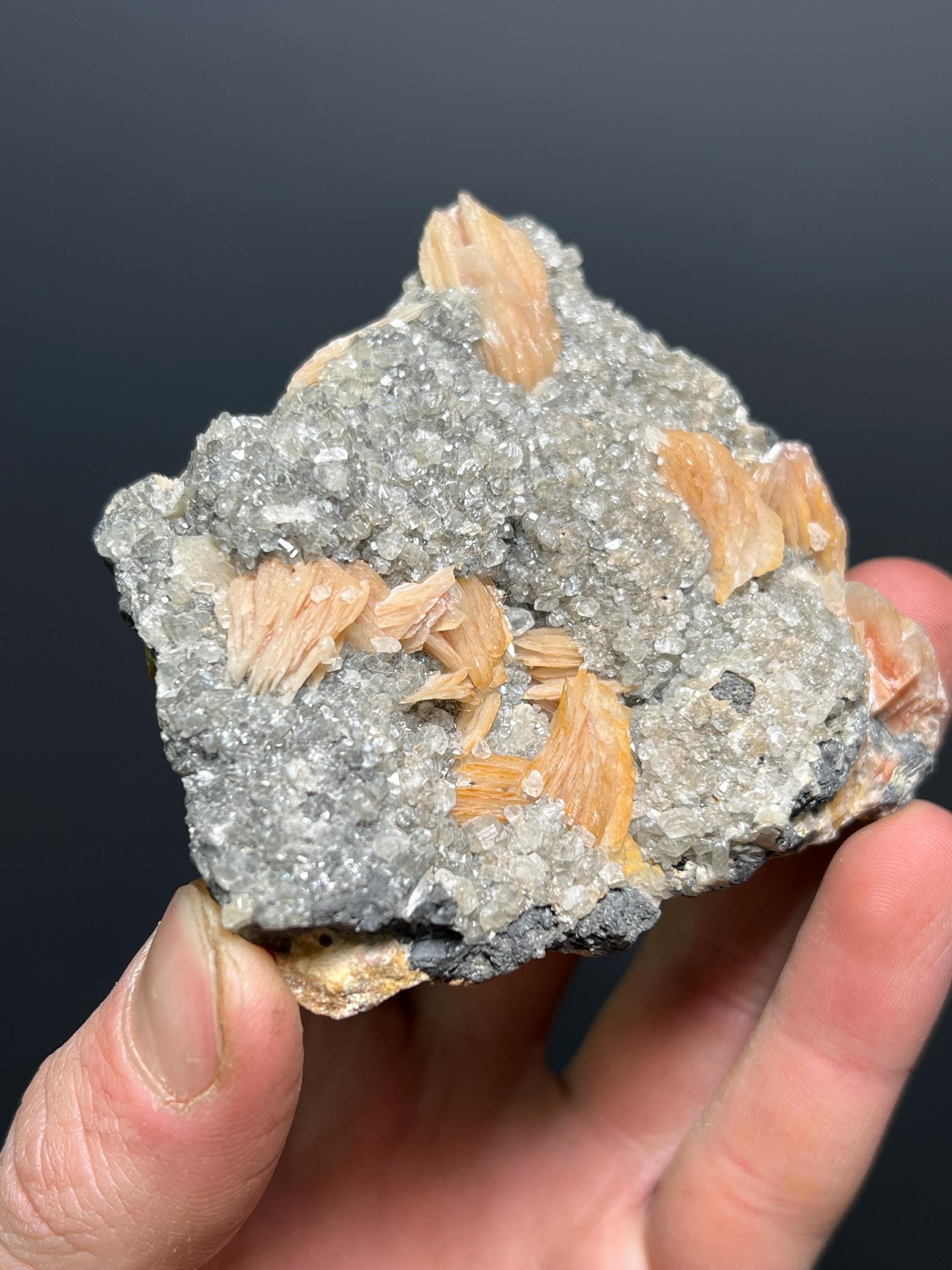Barite With Calcite Specimen, 346gram - Crystal Gemstone AE 
