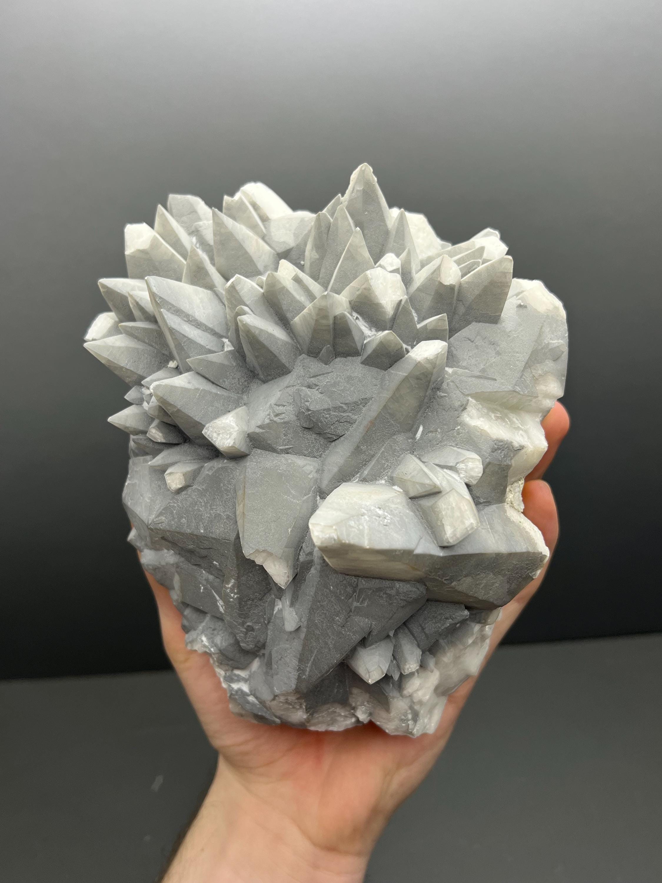 Extra Large Gray Crystal Calcite Specimen - Crystal Gemstone AE 