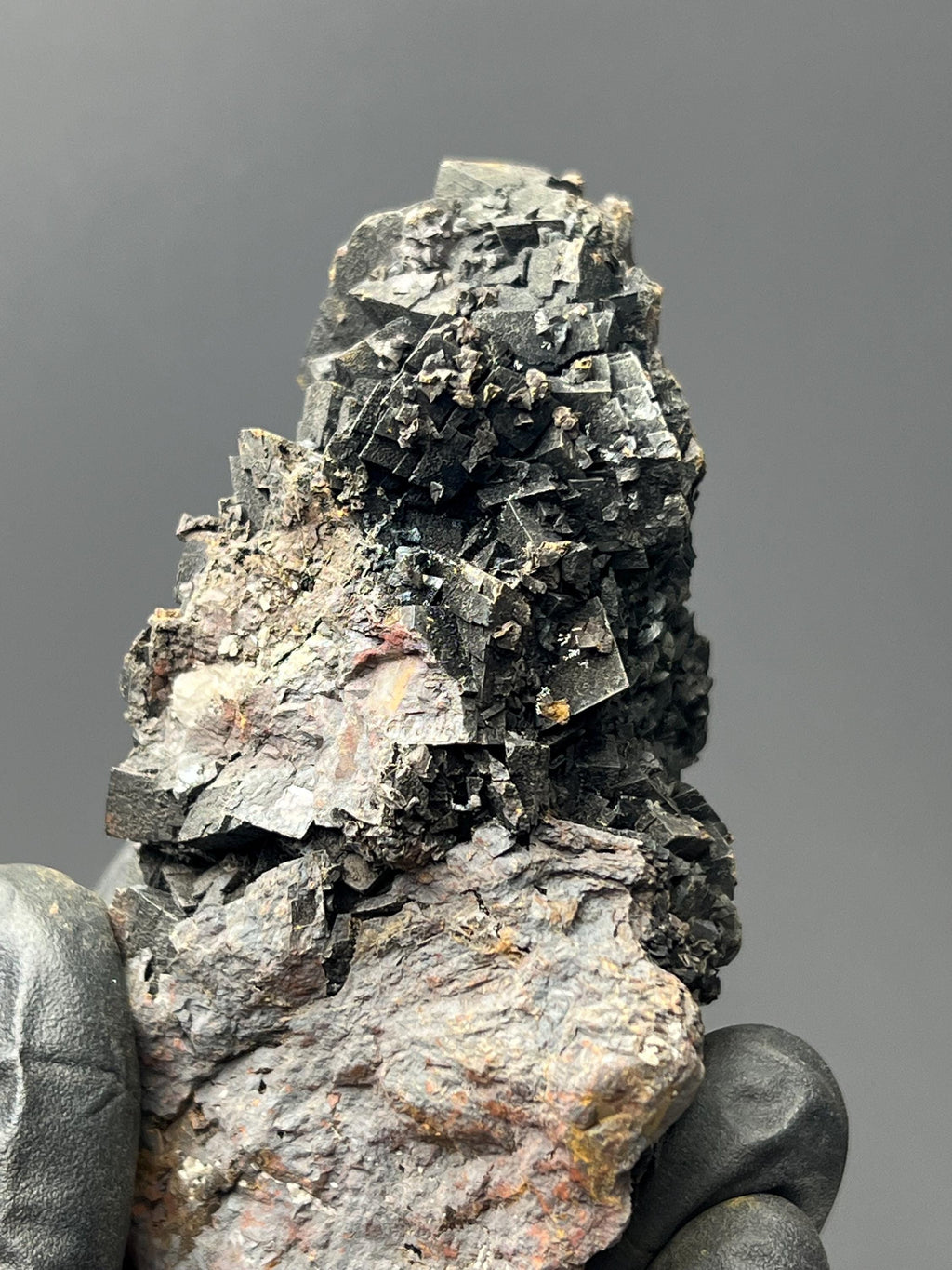 Museum Grade Very Showy Black Iron Siderite Specimen - Crystal Gemstone AE 