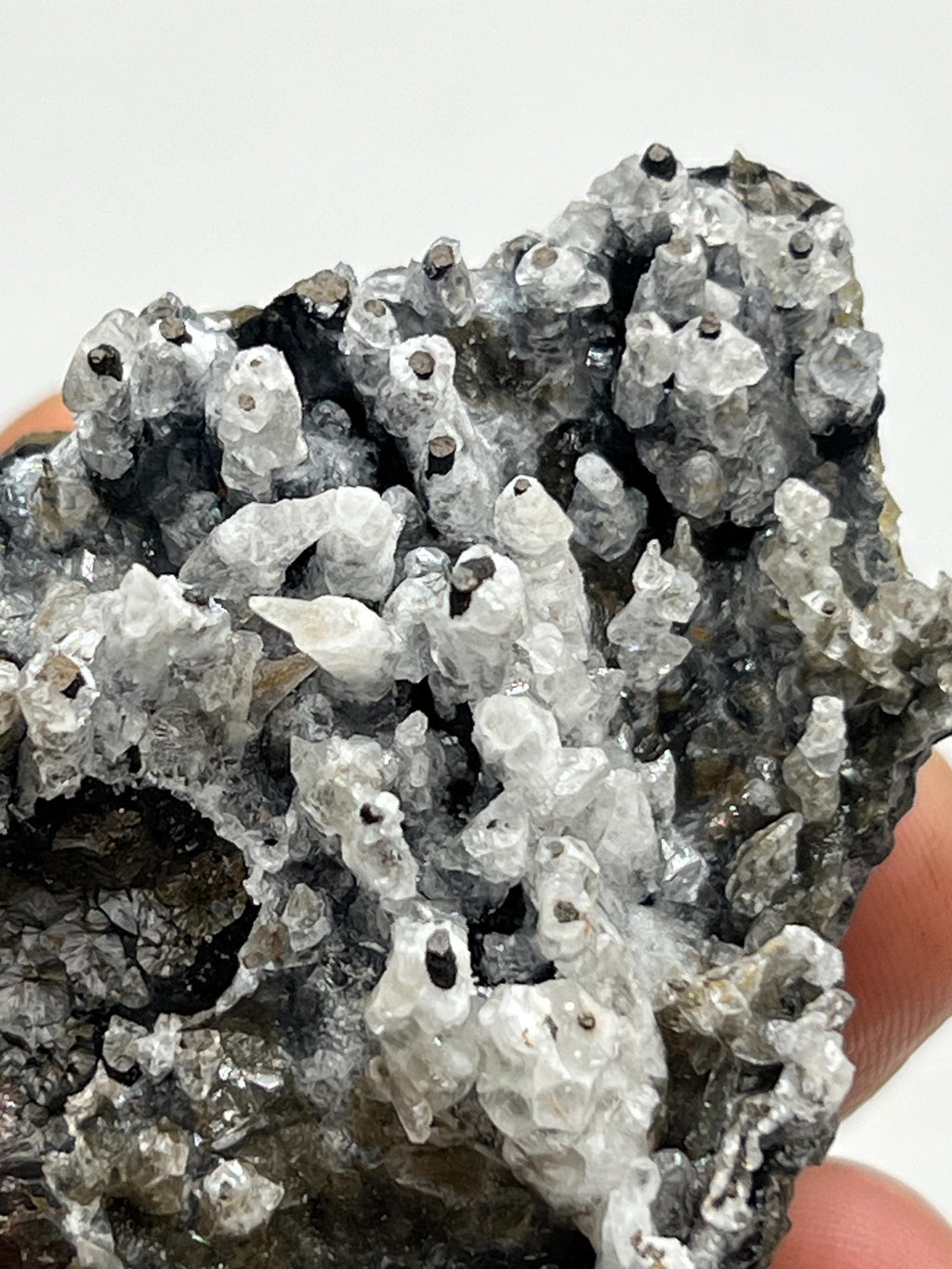 Museum quality, Very showy crystal calcite on stalactite hematite, special collections piece - Crystal Gemstone AE 
