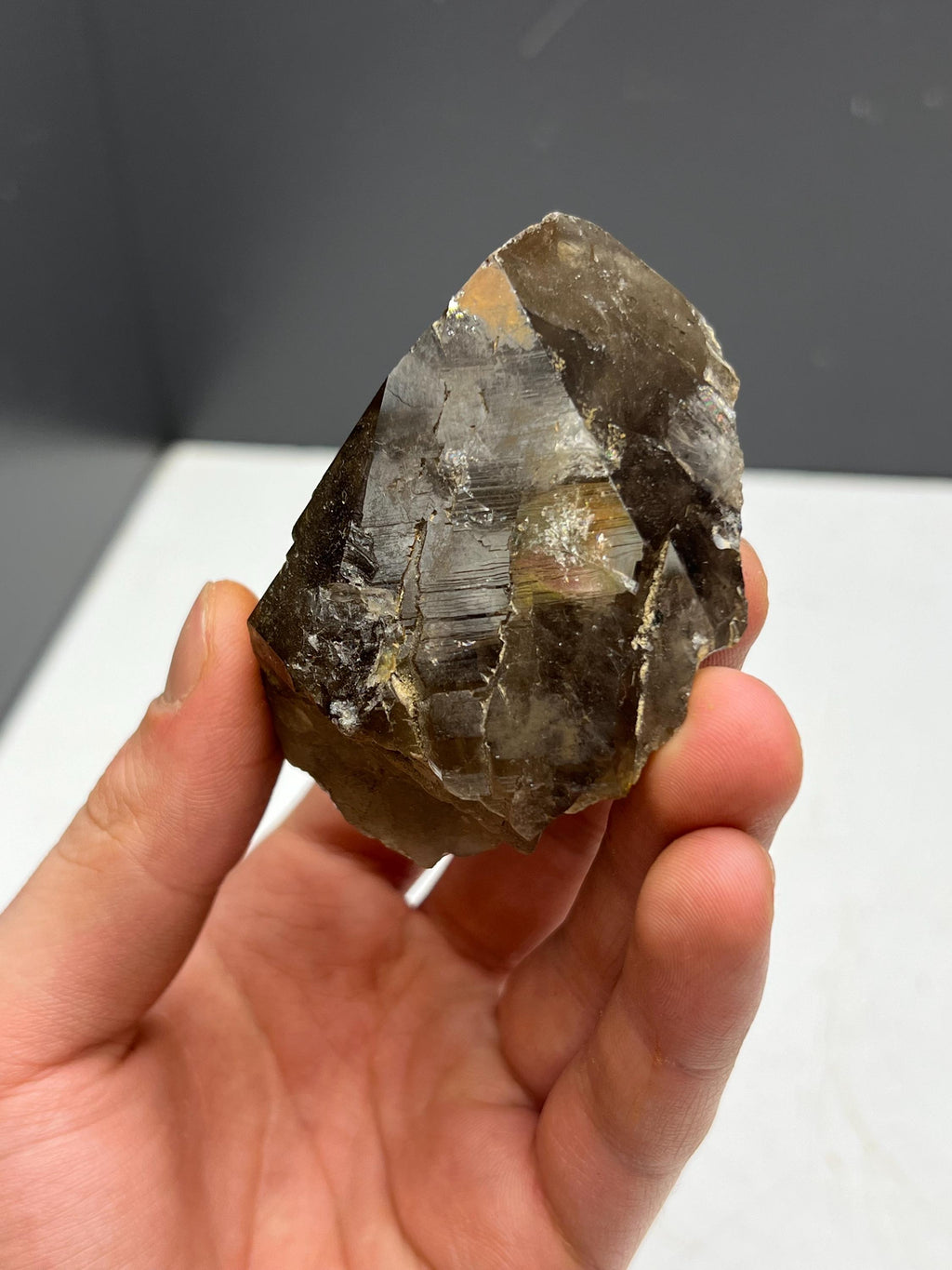 Elestial Smoky Quartz Mineral - Crystal Gemstone AE 