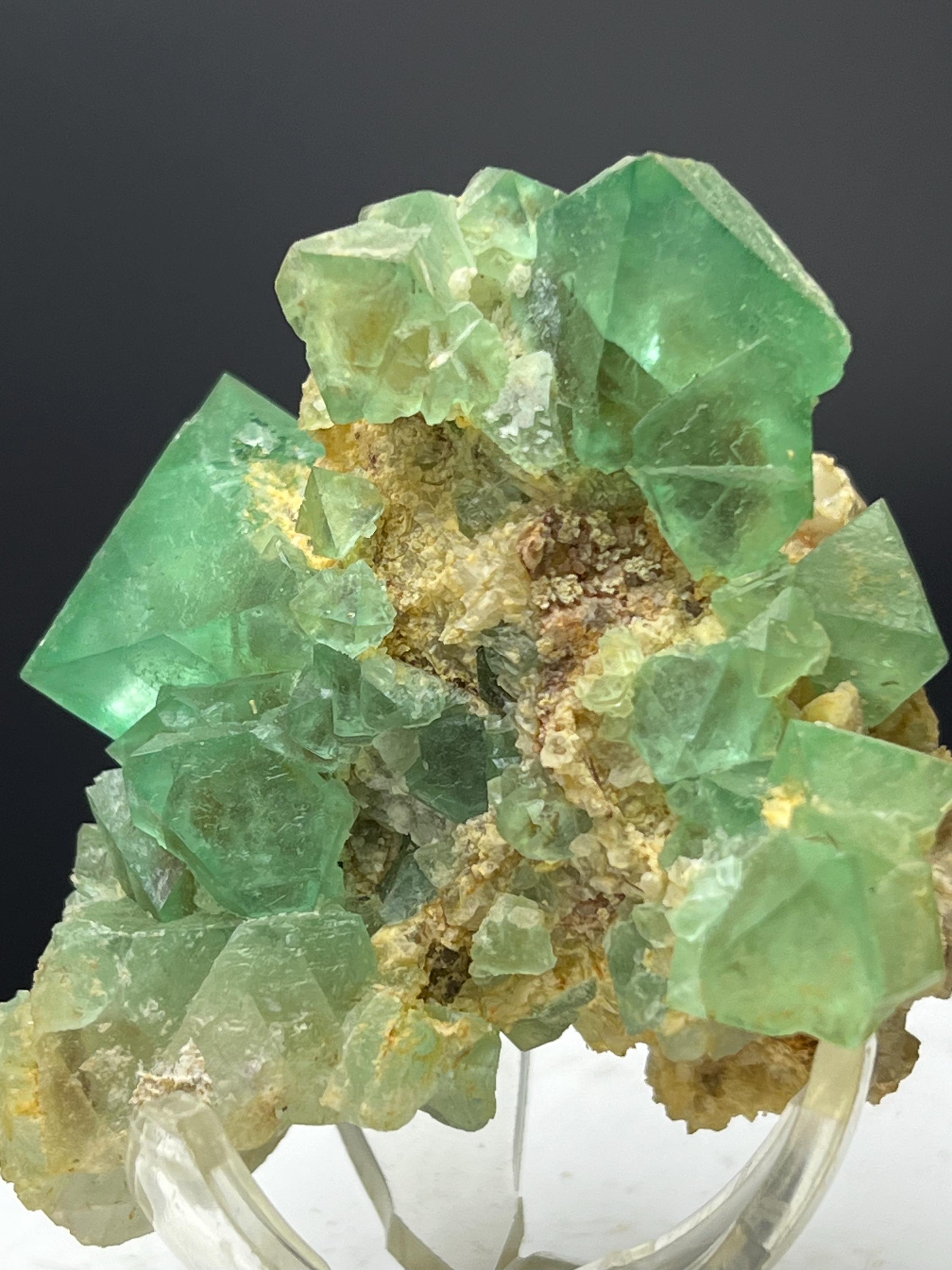 Special! Emerald Fluorite Specimen - Crystal Gemstone AE 
