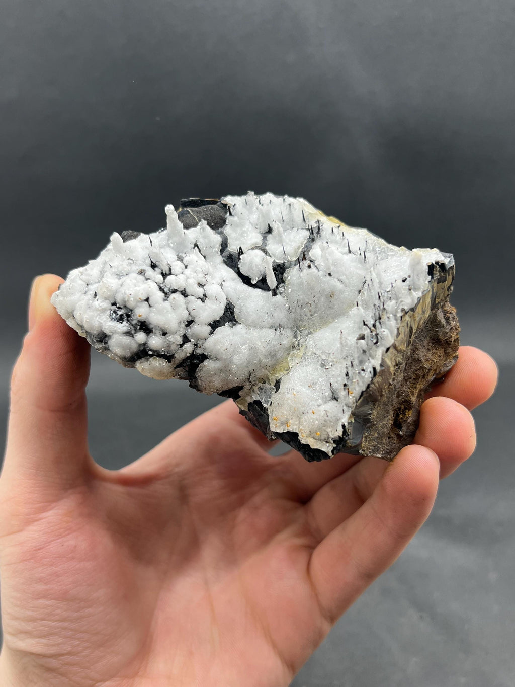Museum Grade Crystal Calcite On Stalactite Hematite - Crystal Gemstone AE 