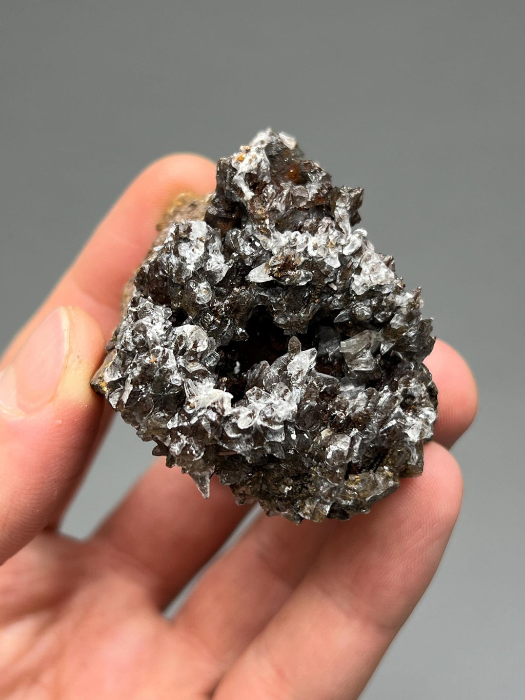 Very Showy And Special, Crystal Calcite On Hematite, From Turkey - Crystal Gemstone AE 