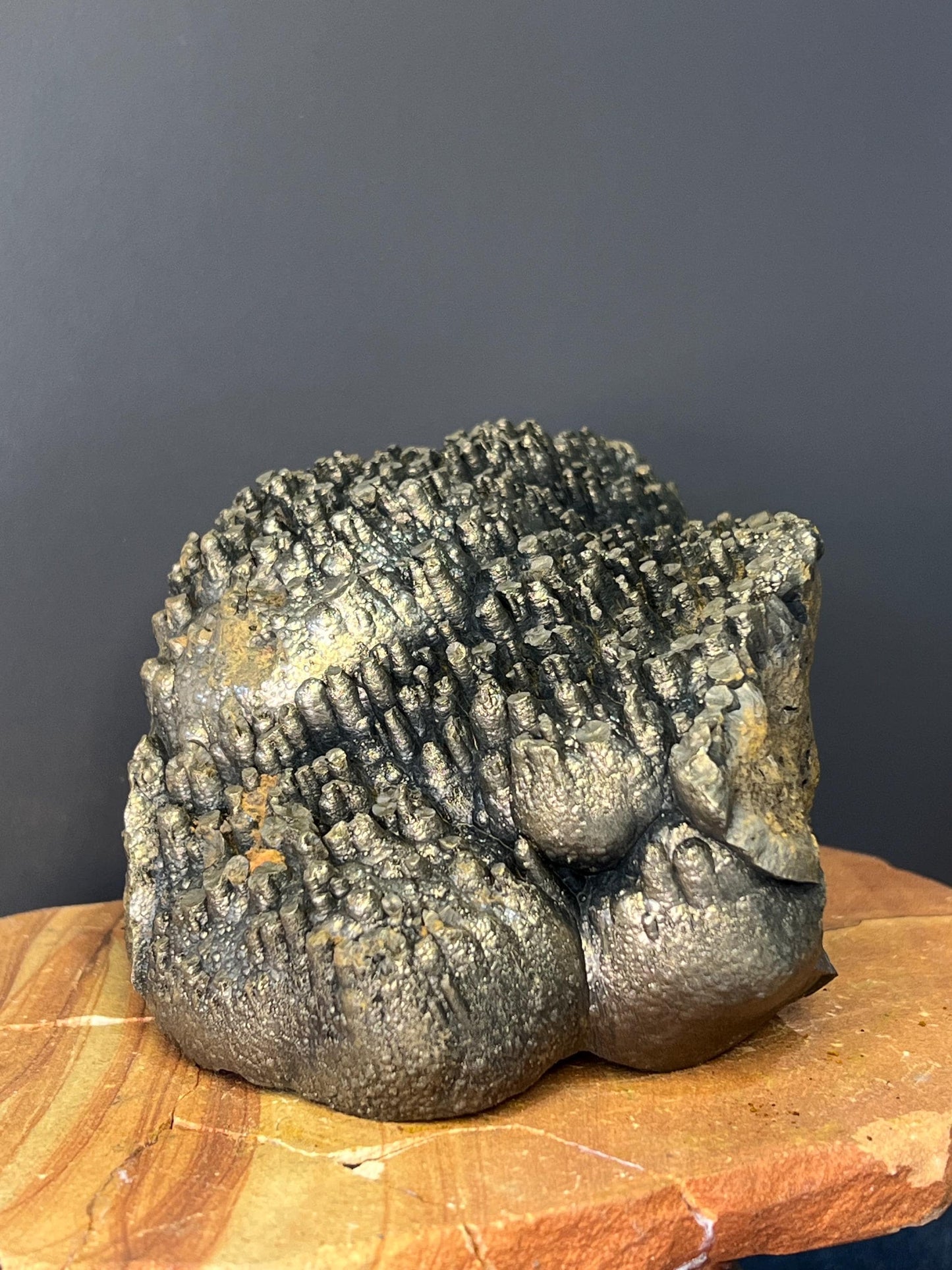 Museum Grade, Very Special Golden Color Stalactite Goethite Specimen, For Special Collection - Crystal Gemstone AE 