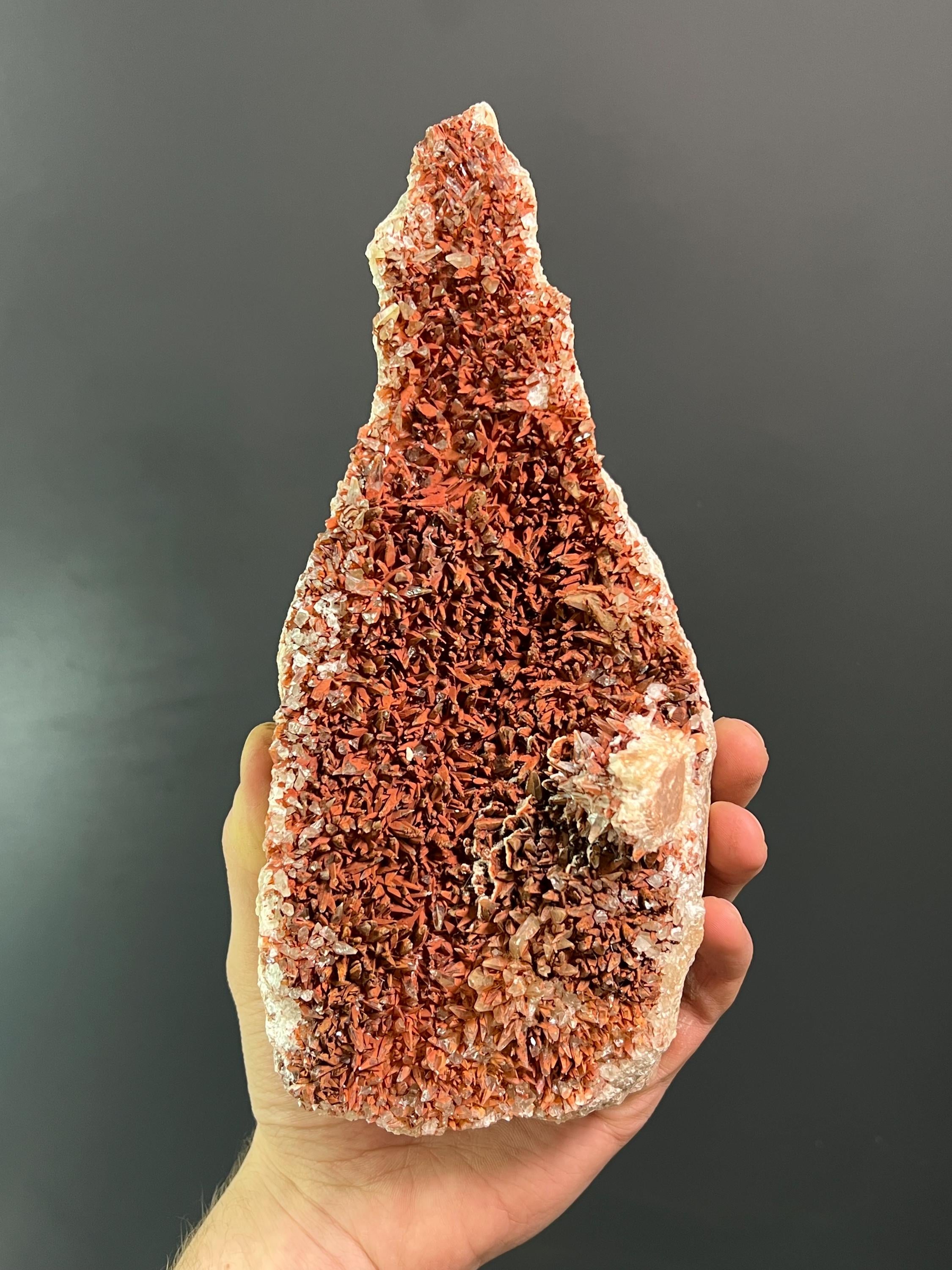 Two Sided Special Red Crystal Calcite - Crystal Gemstone AE 