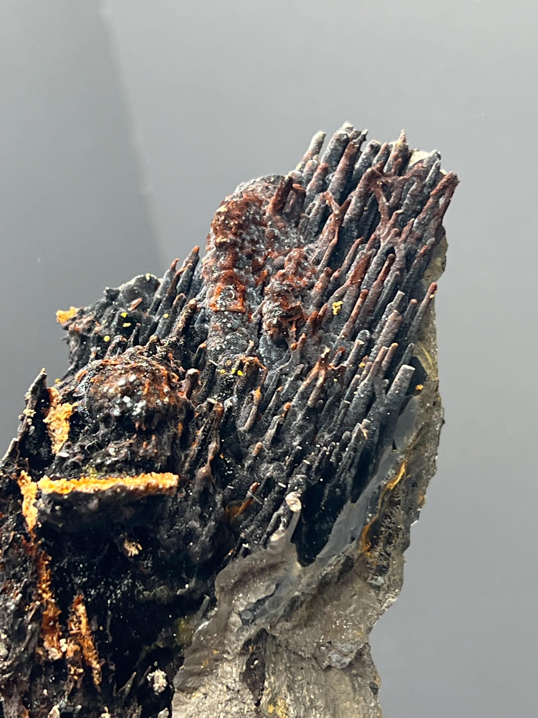 Very Showy! Limonite And Specularite With Velvet Stalactite Goethite Specimen, For Special Collection - Crystal Gemstone AE 