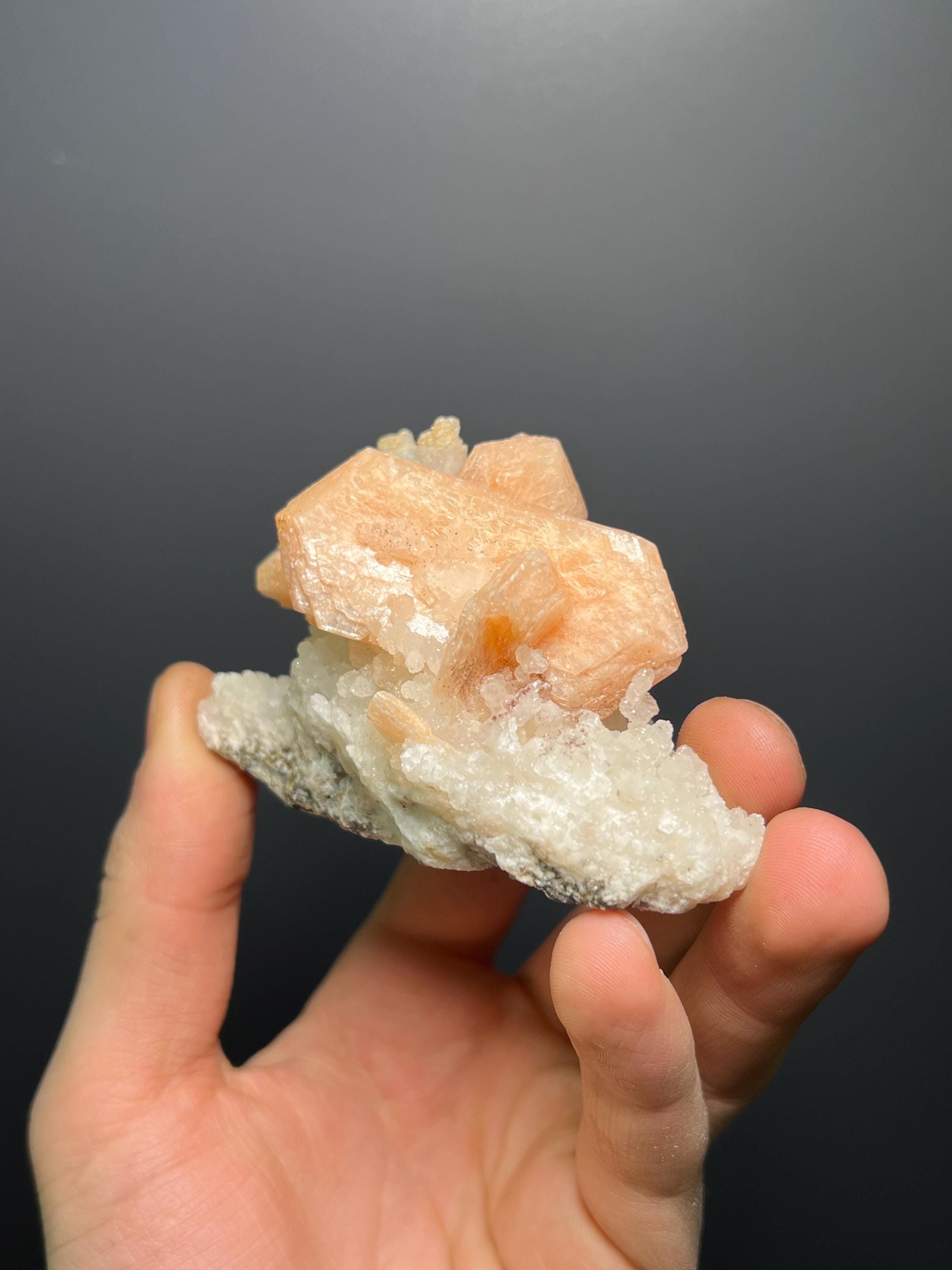 Stilbite With Chalcedony Specimen - Crystal Gemstone AE 