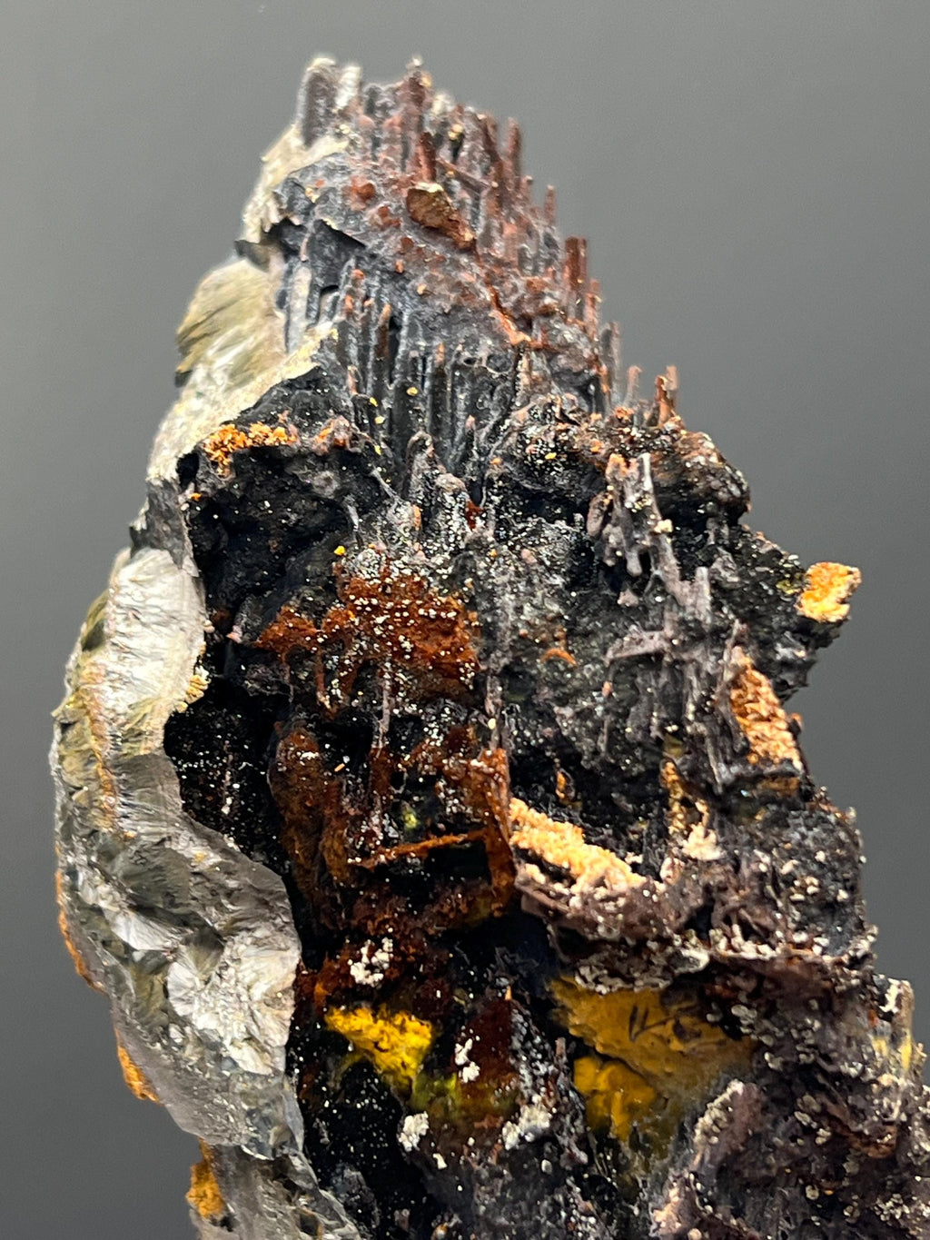 Very Showy! Limonite And Specularite With Velvet Stalactite Goethite Specimen, For Special Collection - Crystal Gemstone AE 