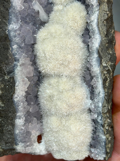 Okenite With Amethyst Specimen