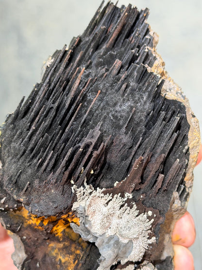 Museum Quality! Specularite And Limonite With Stalactite Goethite, For Special Collection