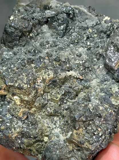 Tetrahedrite, Pyrite, Barite Crystals And Sphalerite