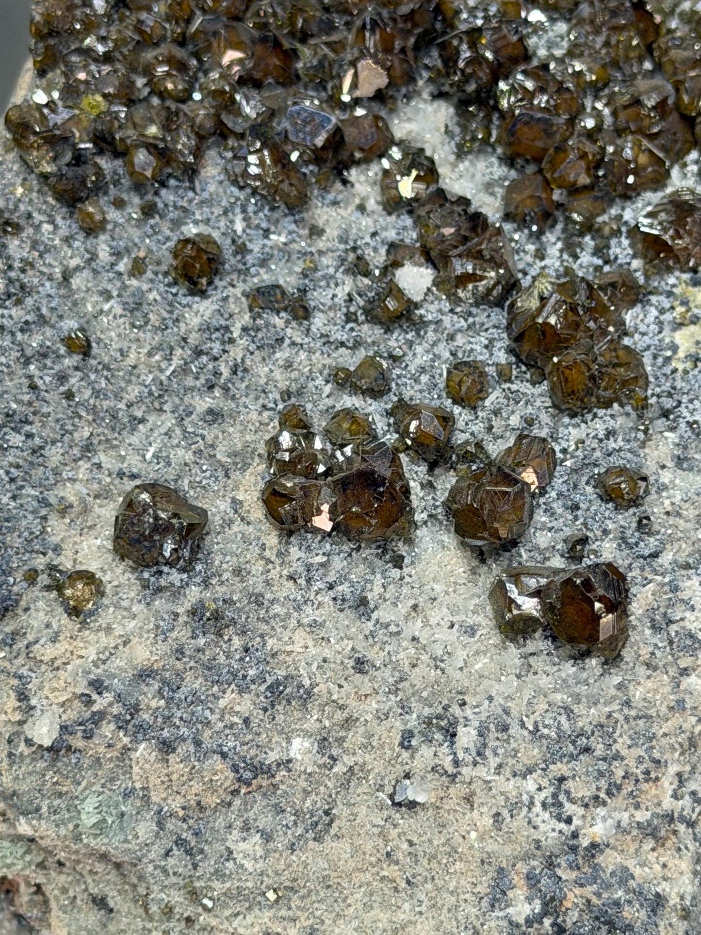 Brownish Color Garnet On Matrix