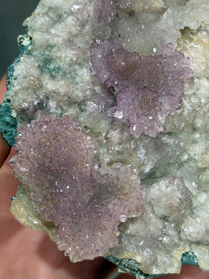 Flower Amethyst With Quartz Crystal On Matrix