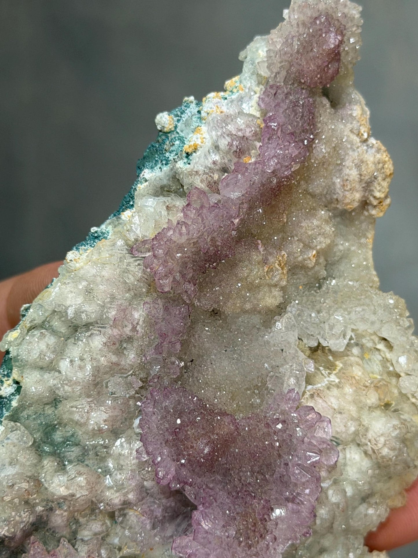 Flower Amethyst With Quartz Crystal On Matrix