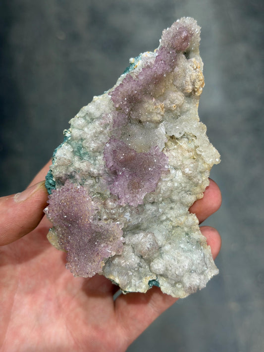 Flower Amethyst With Quartz Crystal On Matrix