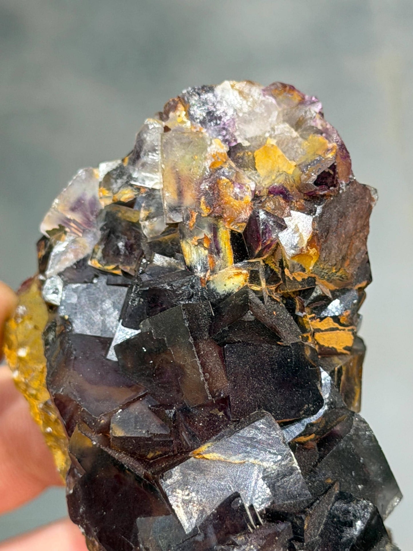 Dark Purple Fluorite Specimen