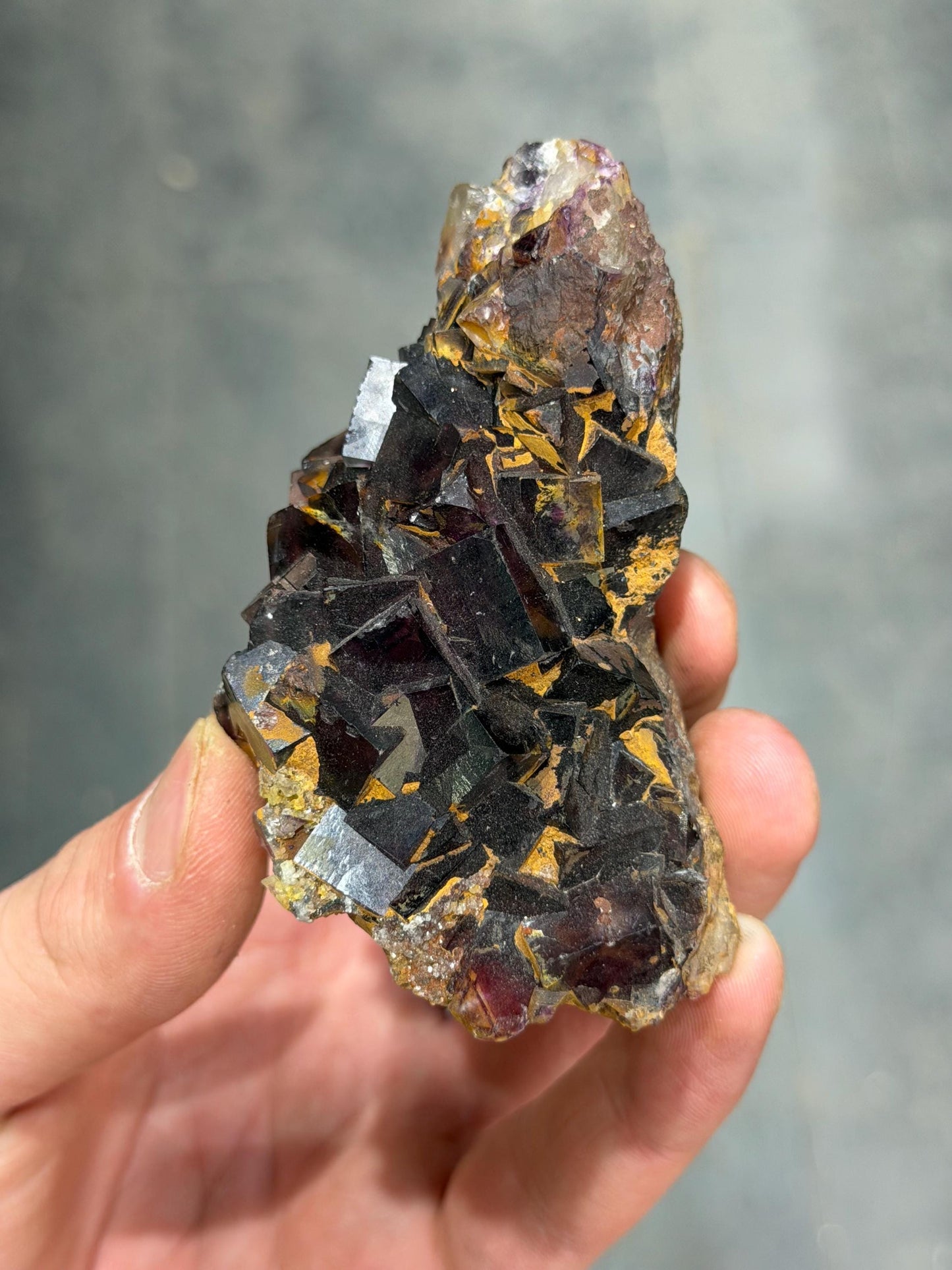 Dark Purple Fluorite Specimen