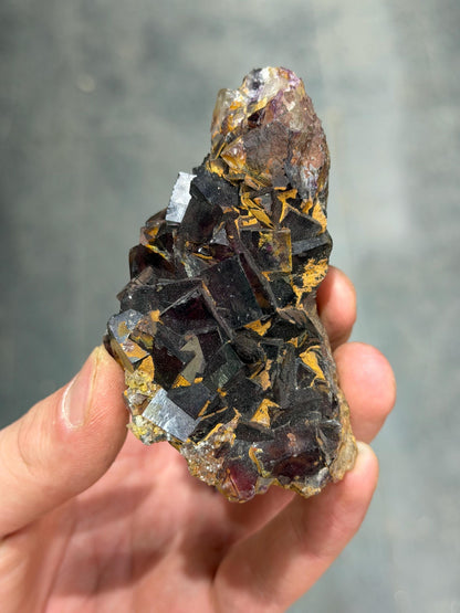 Dark Purple Fluorite Specimen
